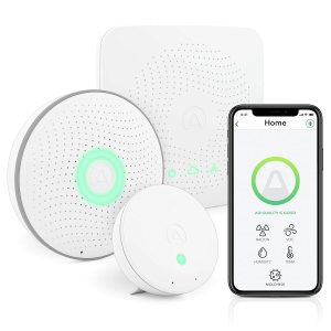 Airthings Kit de casa 4200, radón, riesgo de moho y sistema de monitoreo de calidad del aire interior, multihabitación Airthings Kit de casa 4200, radón, riesgo de moho y sistema de monitoreo de calidad del aire interior, multihabitación