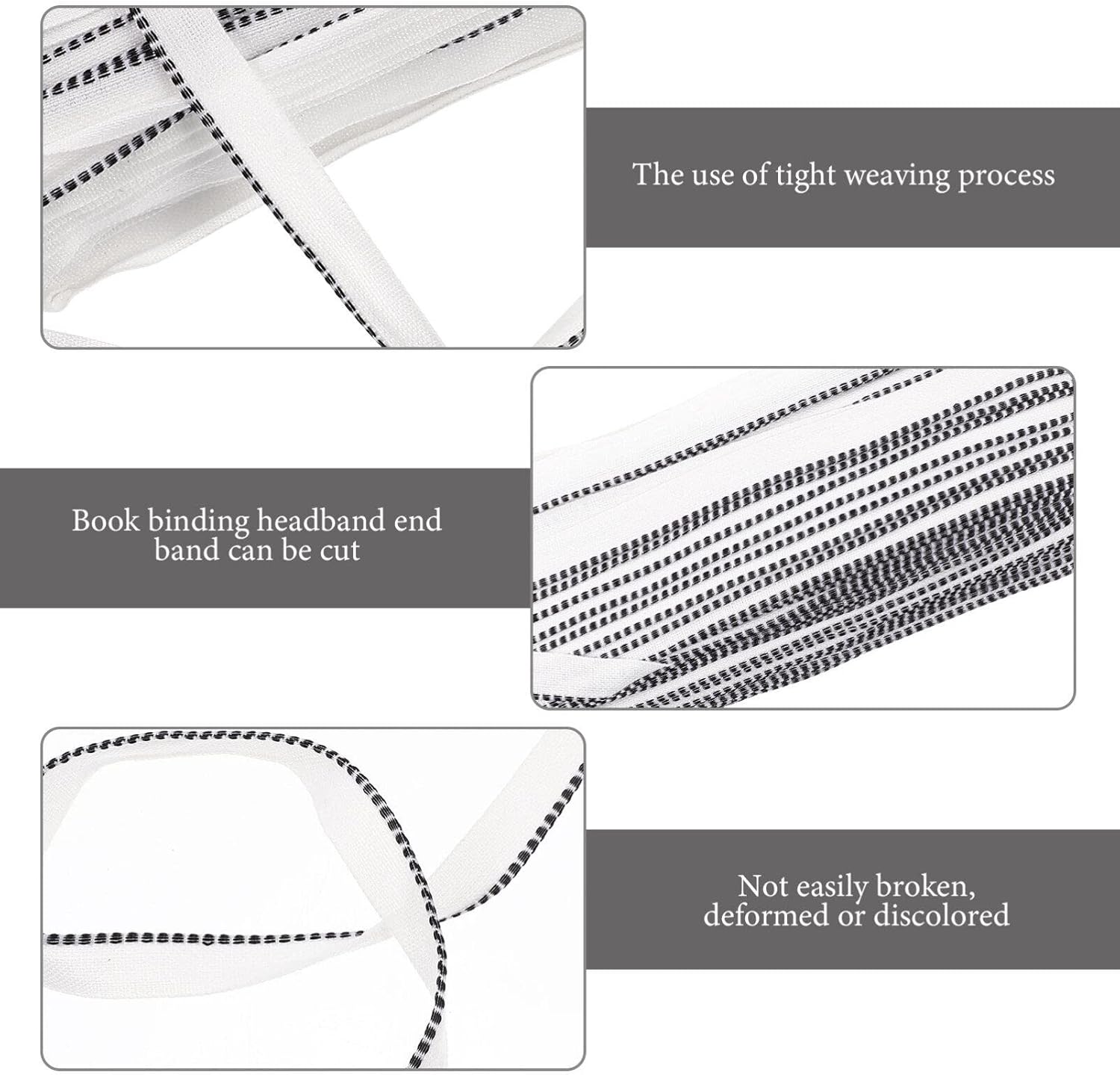 TEHAUX Diademas de encuadernación de libros, kit de encuadernación de libros de tapa dura para encuadernación de libros, decoración de álbumes, 1
