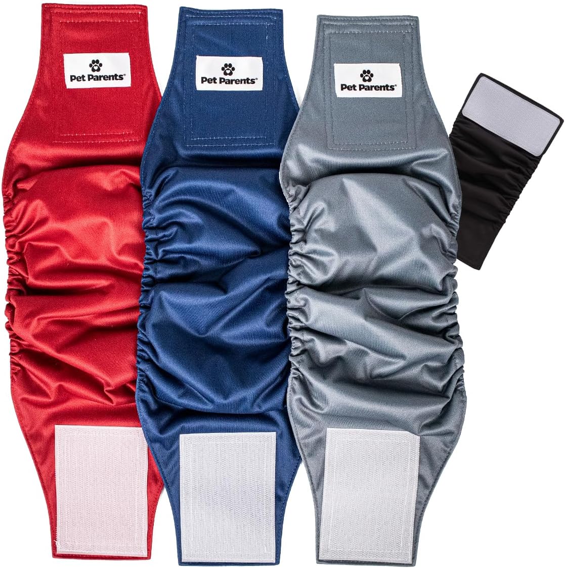 Pet Parents Bandas para el vientre lavables de alta calidad para perros machos y extensores, (paquete de 3) de pañales para perros machos y bandas