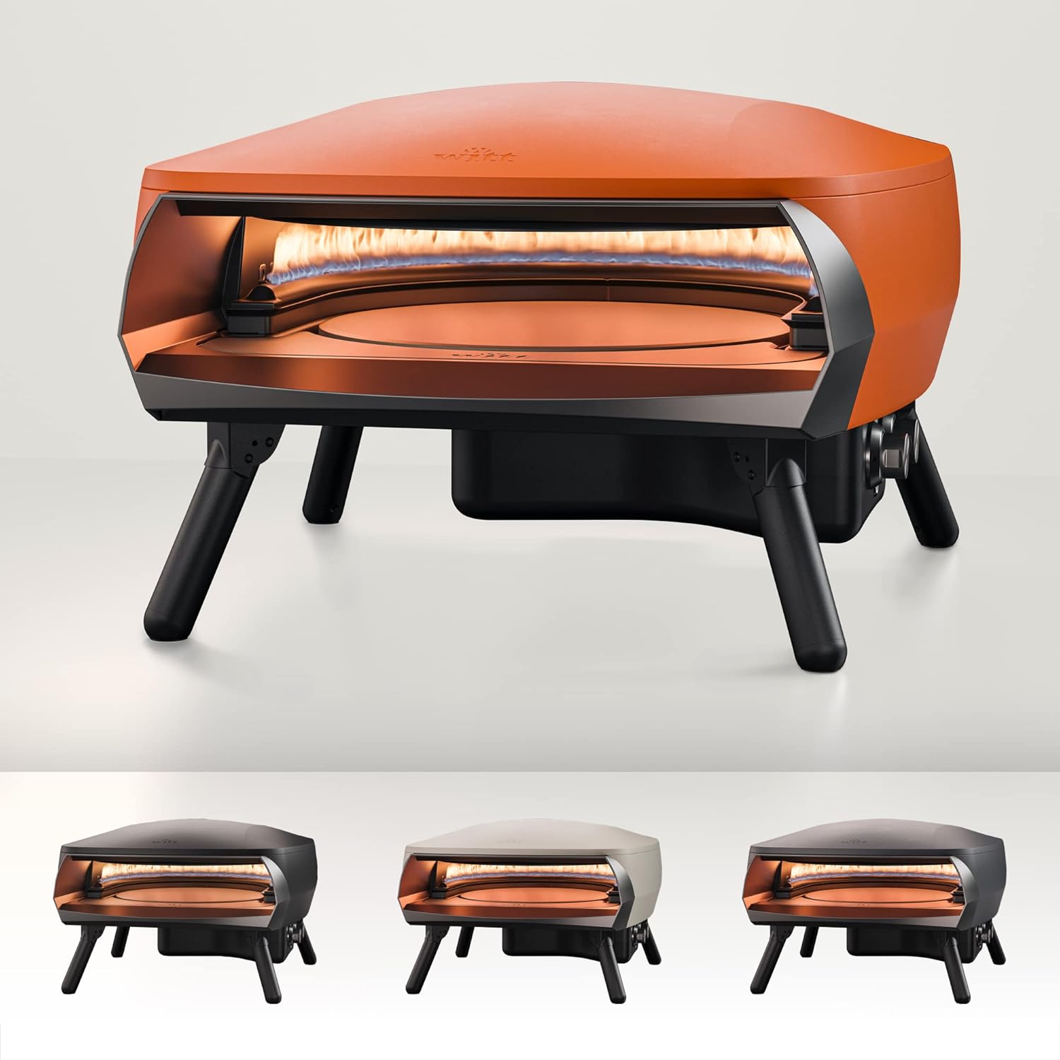 Horno de pizza Witt ETNA Rotante galardonado con piedra de pizza giratoria de 360 grados y quemador de refuerzo. Este horno de pizza a gas para