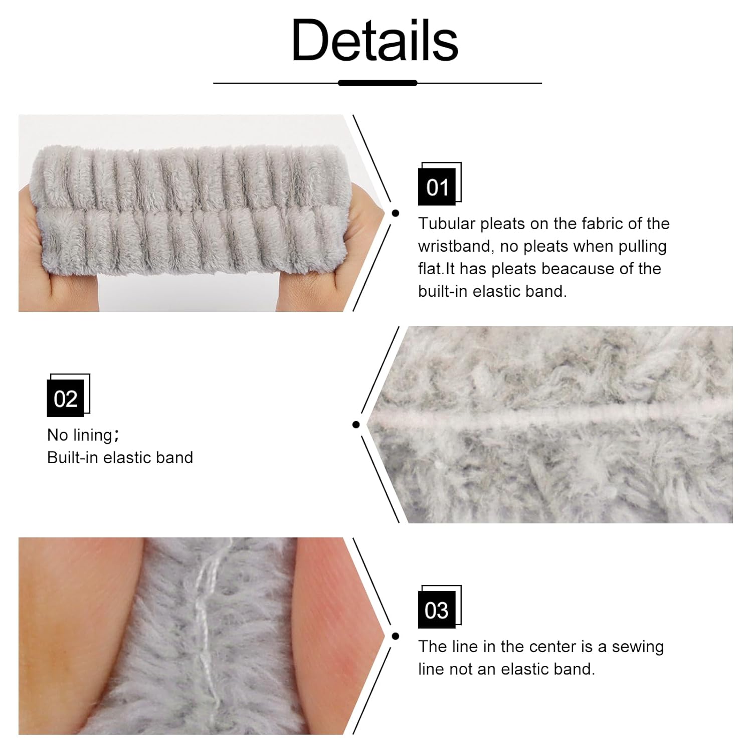 WHAVEL Juego de 3 diademas de spa y muñequeras, lindas diademas de orejas de conejo para lavar la cara, maquillaje, diadema facial, muñequeras para
