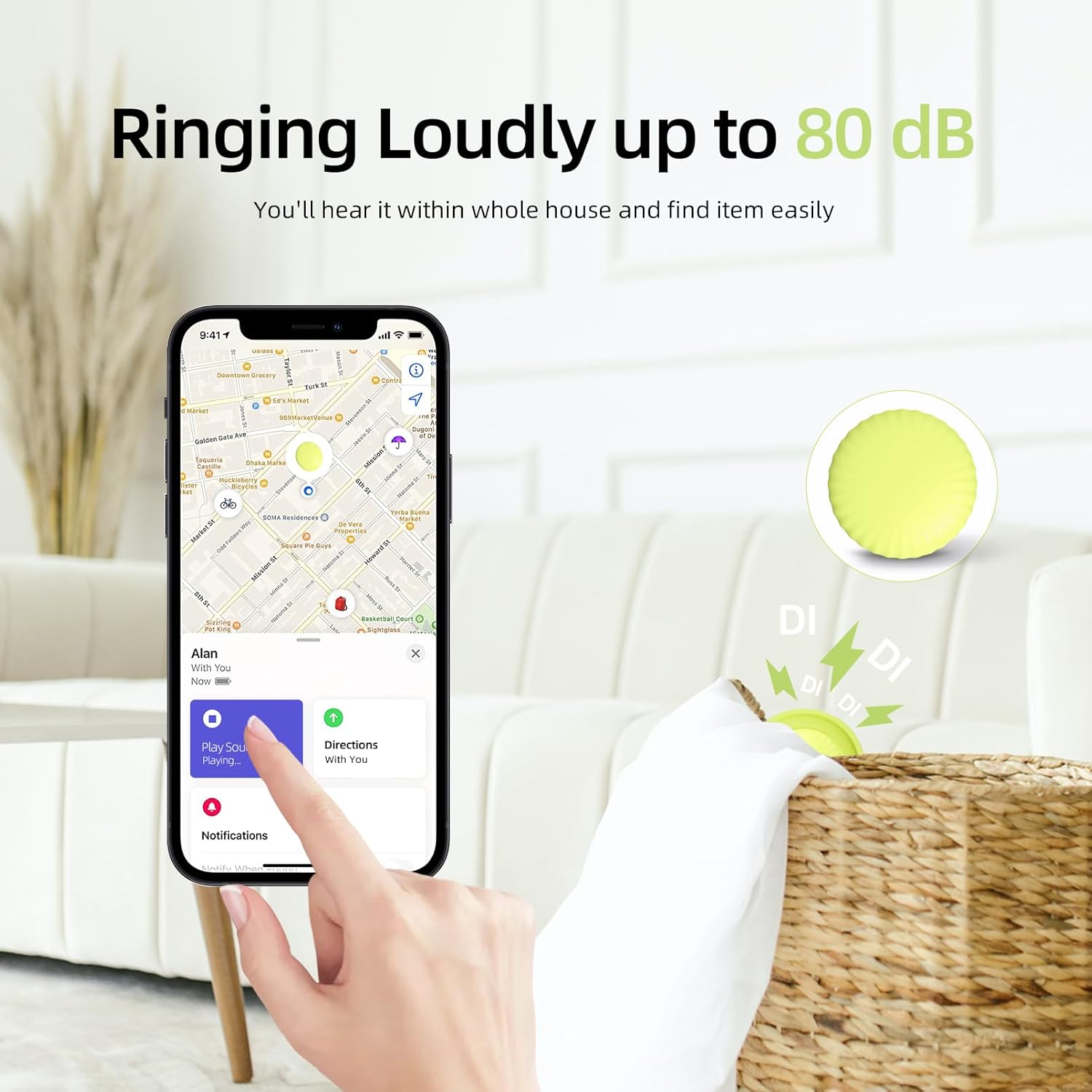Localizador de llaves, rastreador de billetera StarTag, MangoTek Bluetooth Smart Tracker Tag funciona con Apple Find My (solo iOS), rastreador de