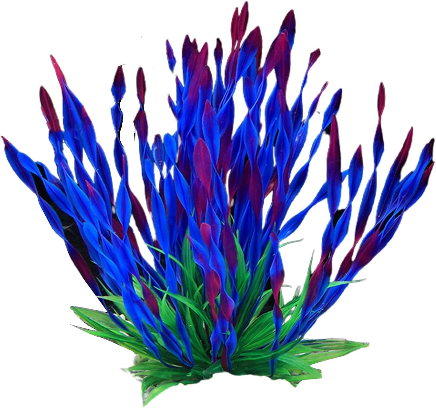 Decoración de pecera de plástico para pecera, plantas de pecera verde, decoración de escondite de plantas artificiales, decoración de pecera de