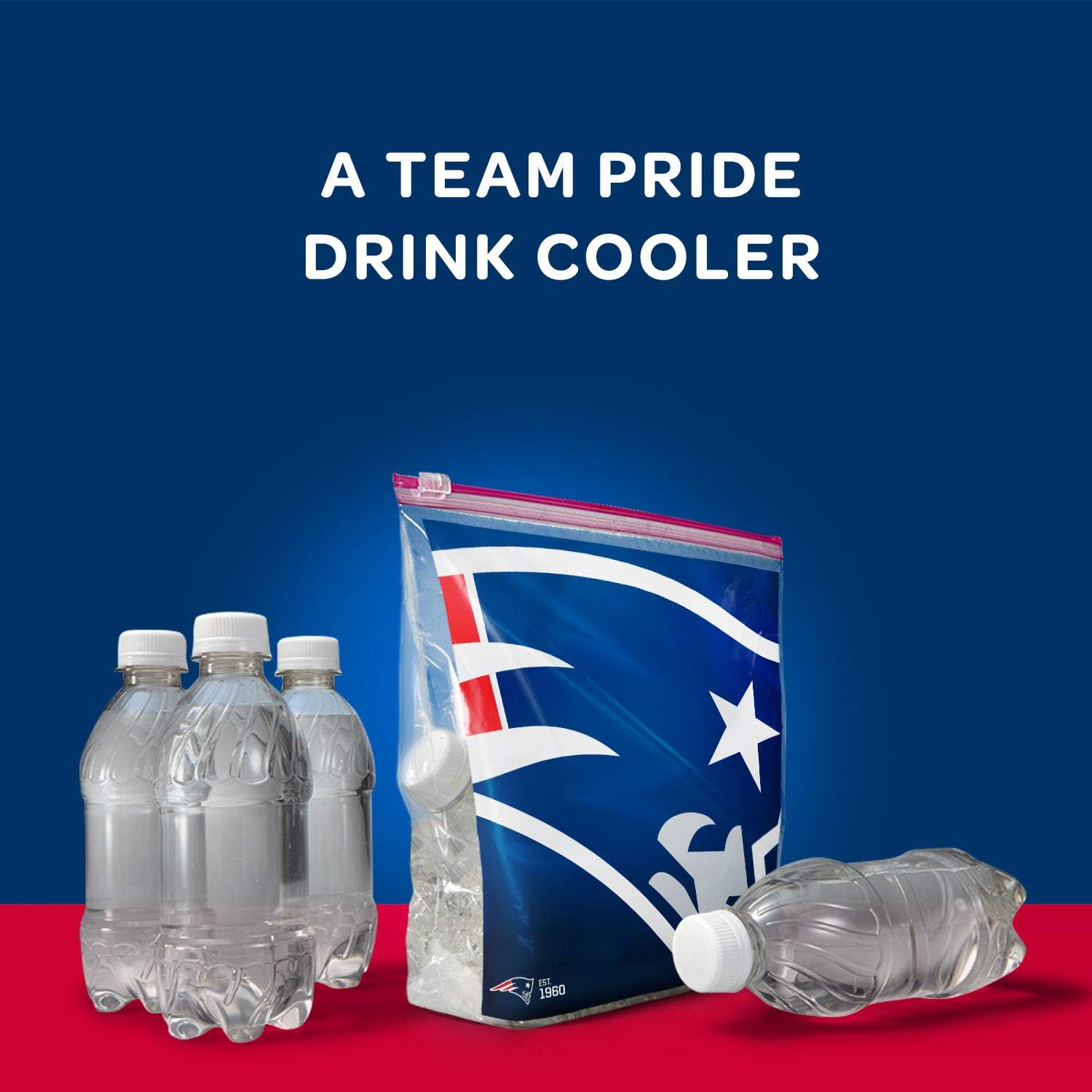 Ziploc Bolsas de almacenamiento con cierre deslizante, con diseño de la NFL, galón, 305562, 1