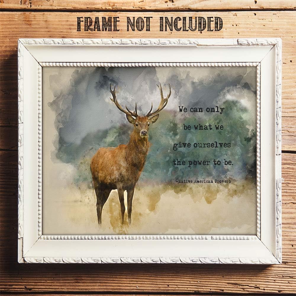 TJ Originals Solo podemos ser lo que nos damos a nosotros mismos el poder de ser. Proverbio nativo americano. Decoración de arte de pared con
