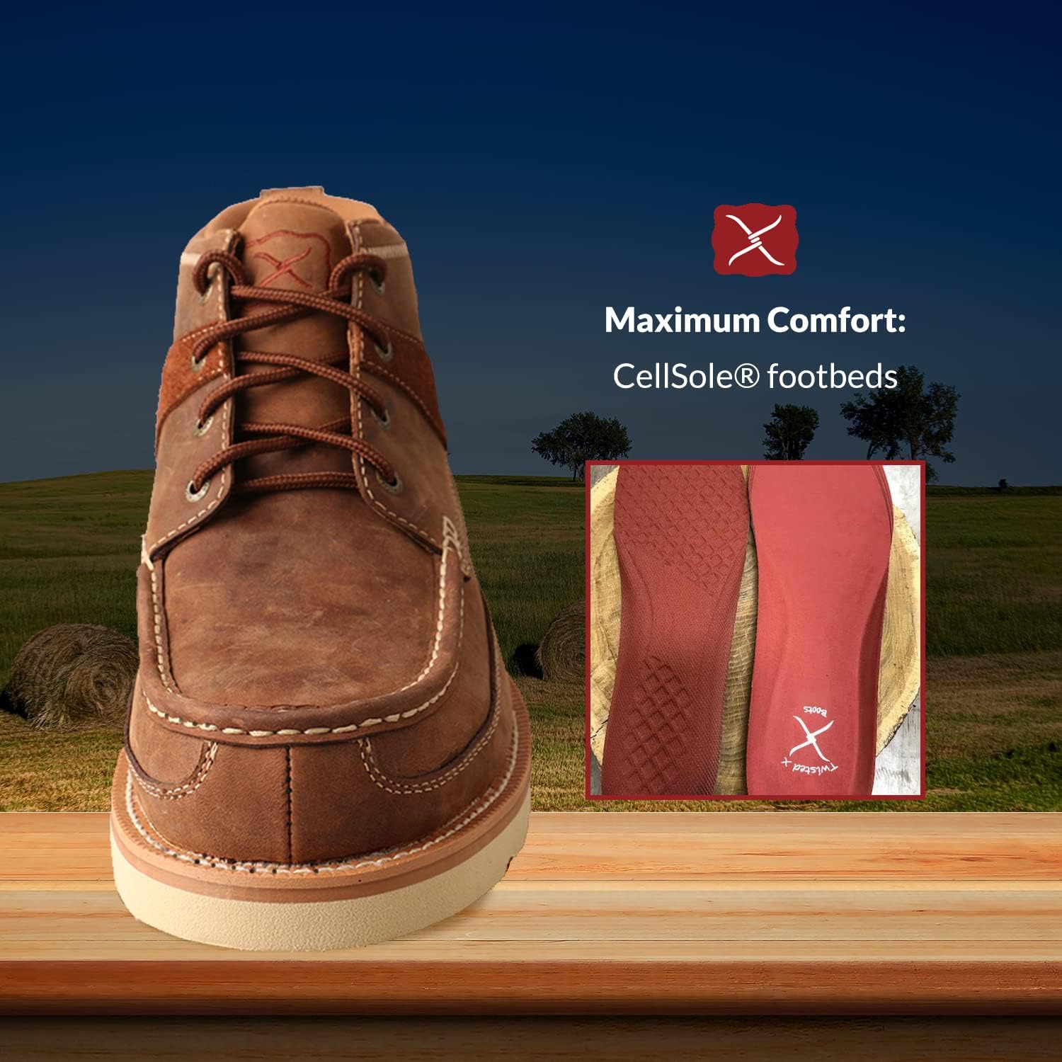 Twisted X Botas de cuña con punta de aleación para hombre
