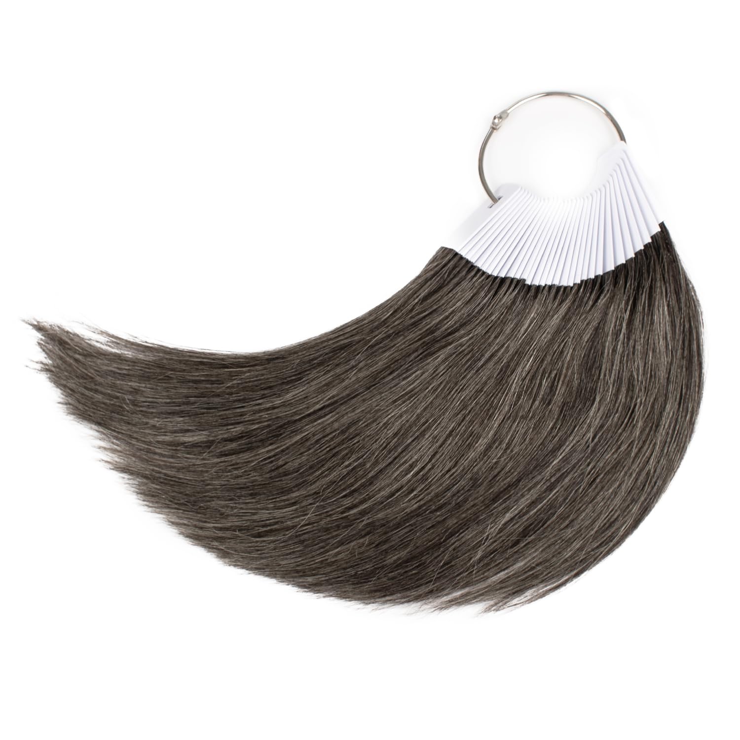 TOFAFA Anillos de color de cabello 100% cabello humano muestras de prueba de muestras de color de 8 pulgadas Color de cabello gris 30 unidspaquete