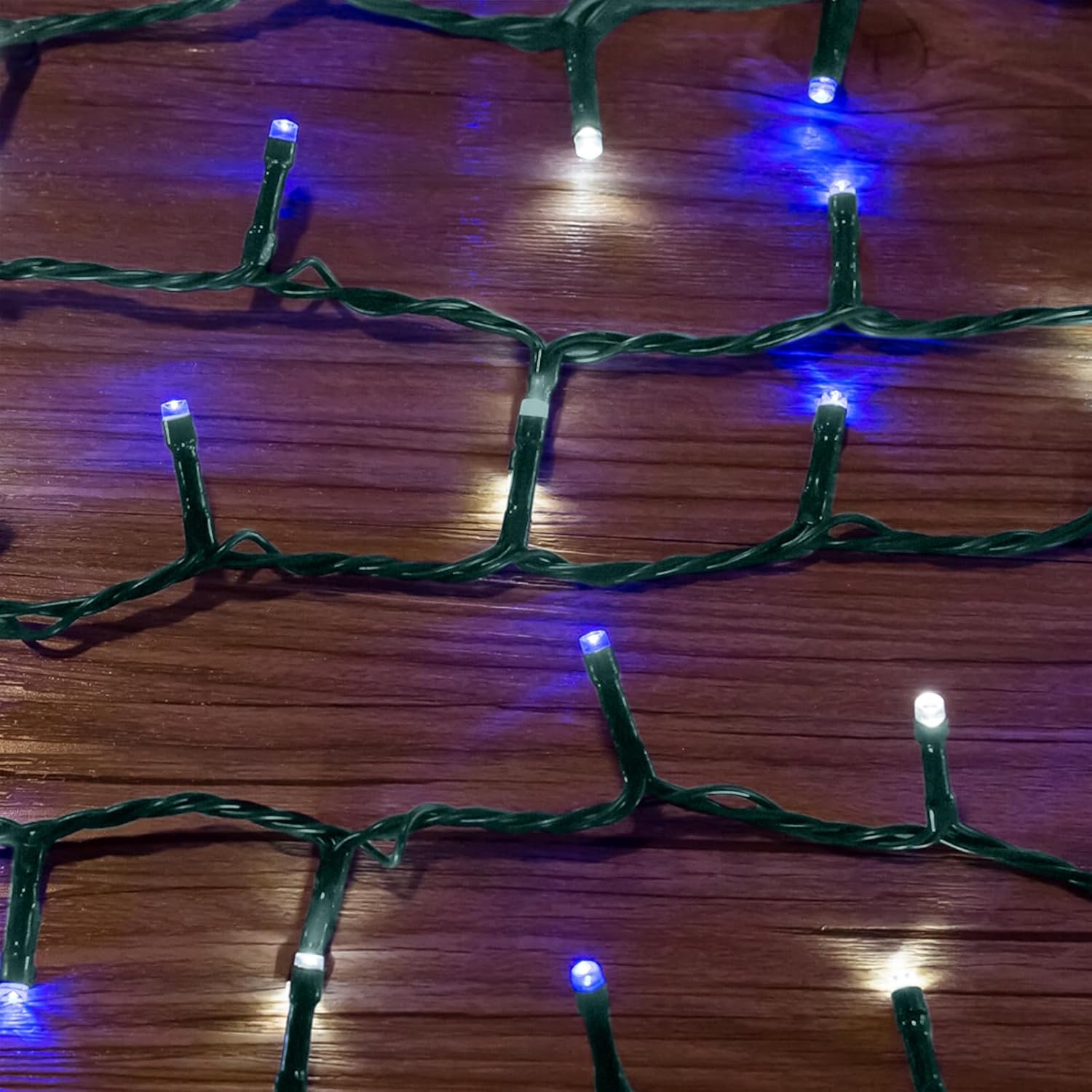 WISD Guirnalda de luces de Navidad de 400 luces LED de 75 pies para interiores y exteriores, luces decorativas con enchufe para árbol de Navidad,
