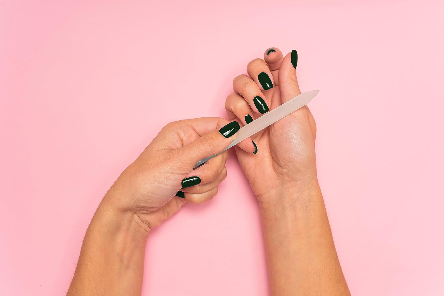 SRODHA Beauty – Lima de uñas de cristal  Kit de preparación profesional de 3 piezas  Para fortalecer y dar forma a uñas naturales, gel y acrílico