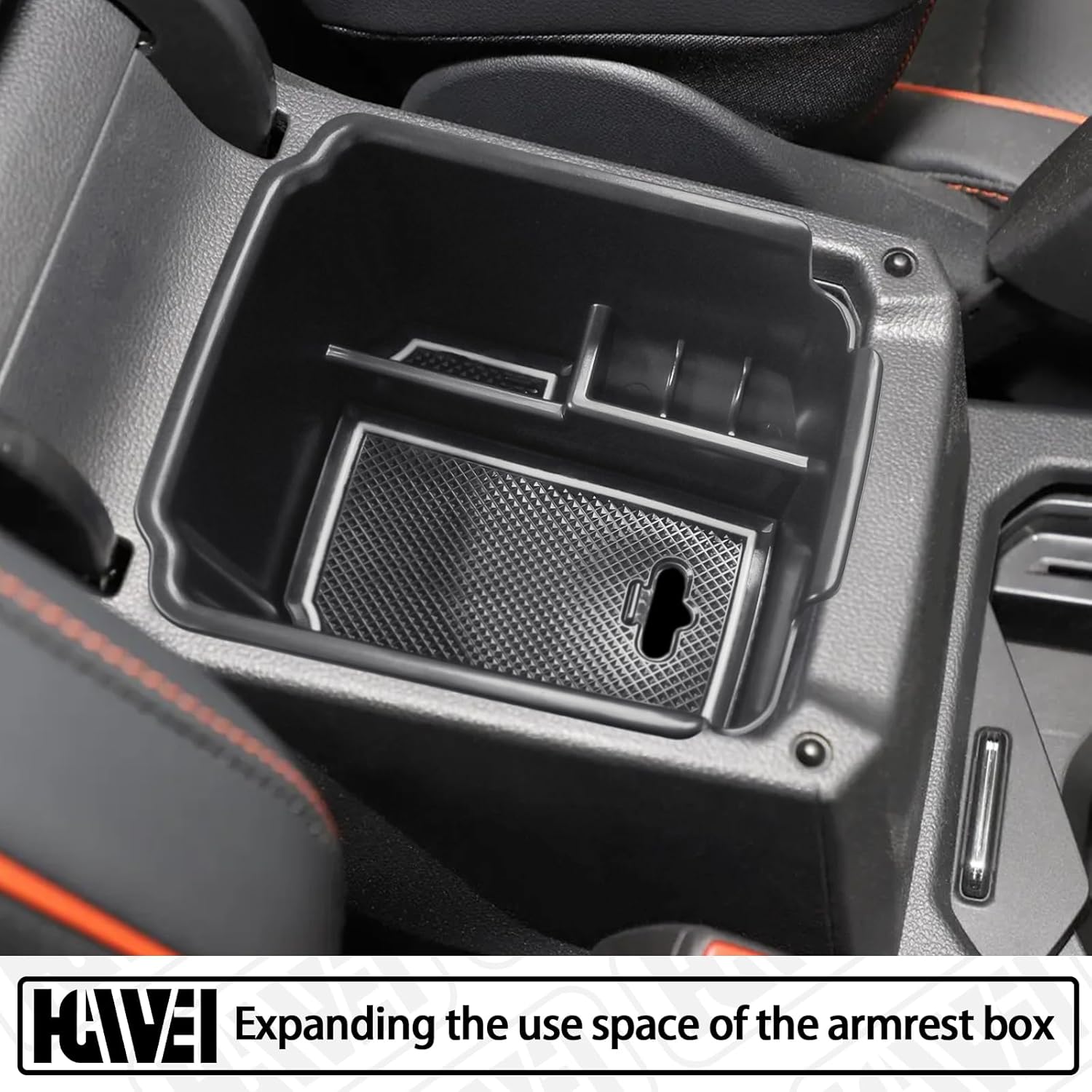 HGWEI Organizador de consola central compatible con VW Tiguan 2018 2019 2020 2021 2022 2023 2024 y Volkswagen Taos 2022 2023, bandeja de inserción