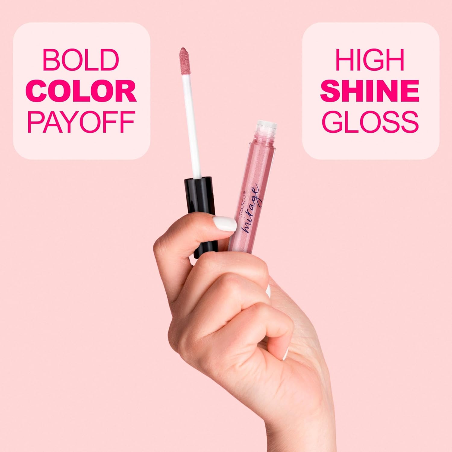Expressions – Colección Mirage Lip Gloss de 5 piezas, paquete de 5 brillos de labios, tubos surtidos de brillo de labios con varita, juego de brillo