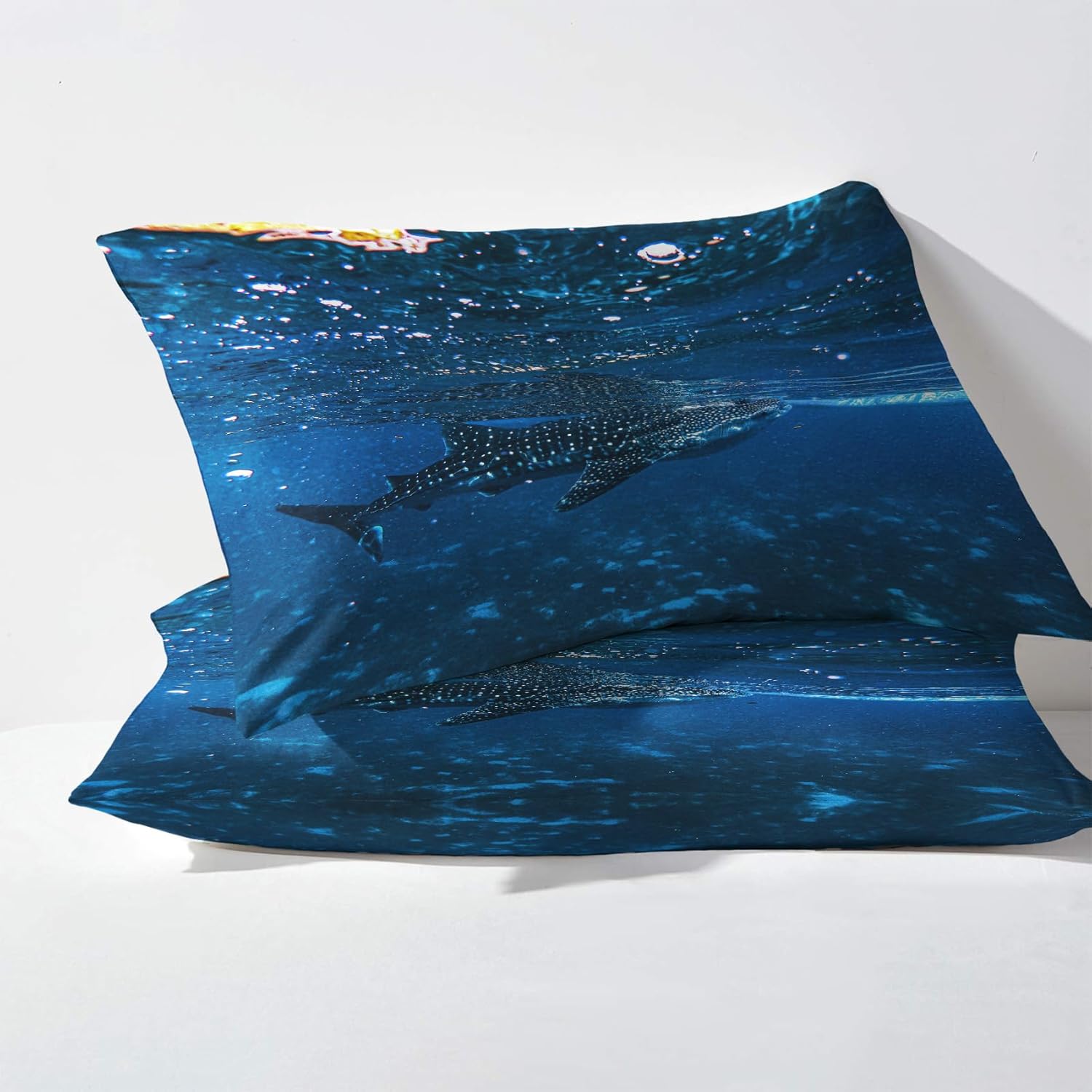 Sharks Sheets K2-&-308 – Juego de sábanas y fundas de almohada estampadas, tamaño King, sábanas y fundas de almohada estampadas de microfibra suave