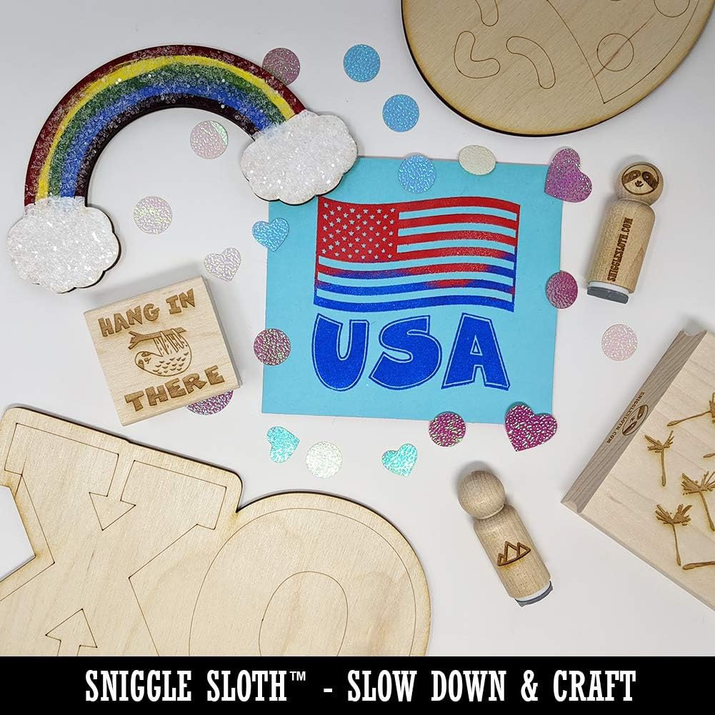 Texas State – Sello de goma cuadrado con corazón para estampar manualidades, 1.25 pulgadas, pequeño