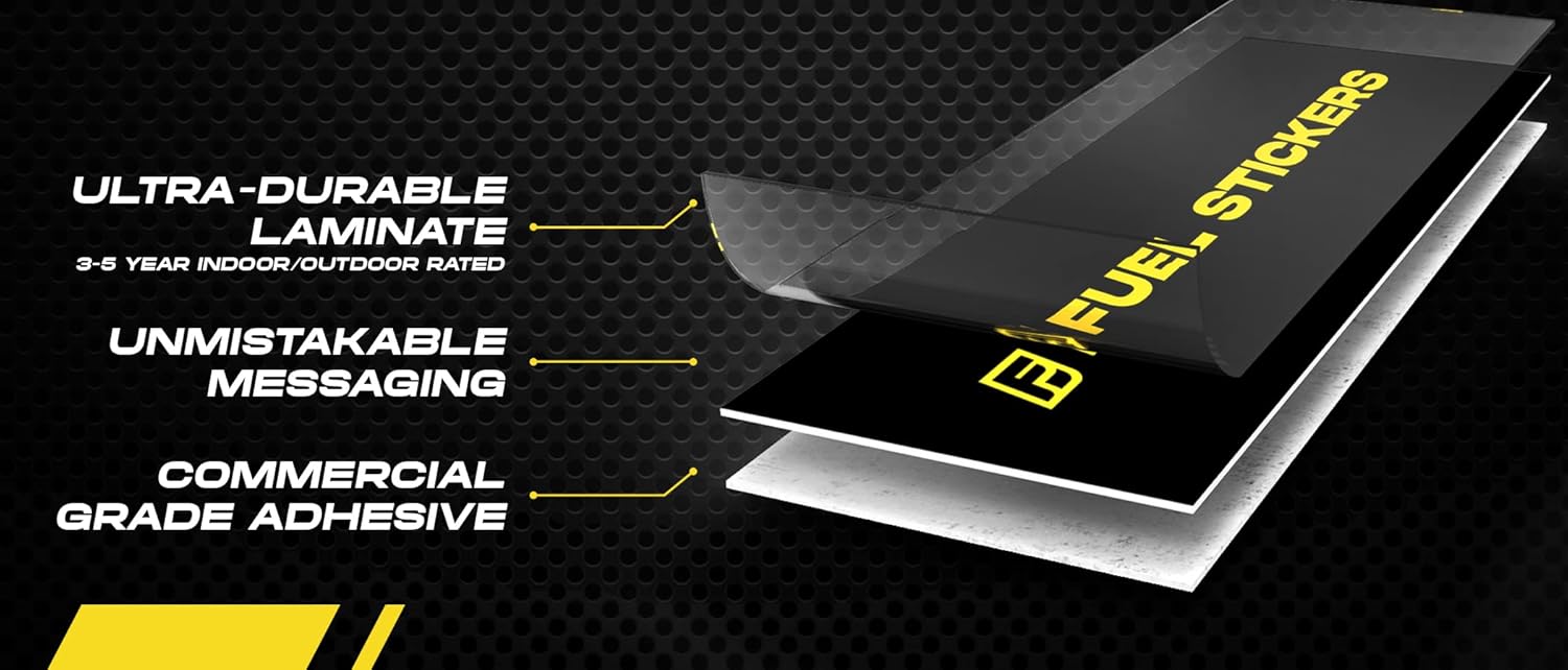 Fuel Stickers – Adhesivo diésel para equipos de energía al aire libre, a prueba de clima, ultra duraderas, multiusos, etiquetas de combustible de 1