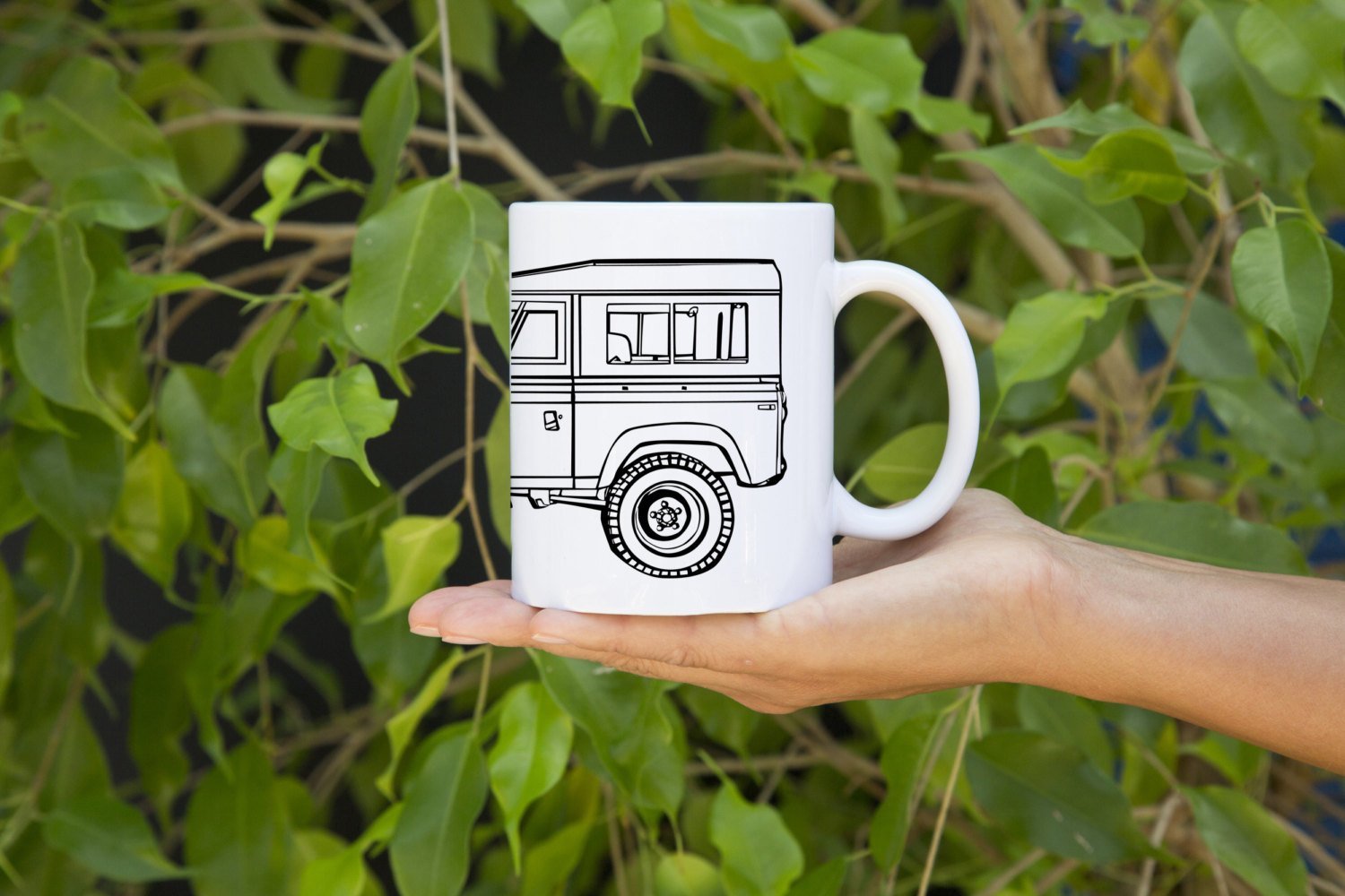 KillerBeeMoto 11 Oz Coffee Mug Limited Release British Land Rover Series 3 Off Road Vehicle