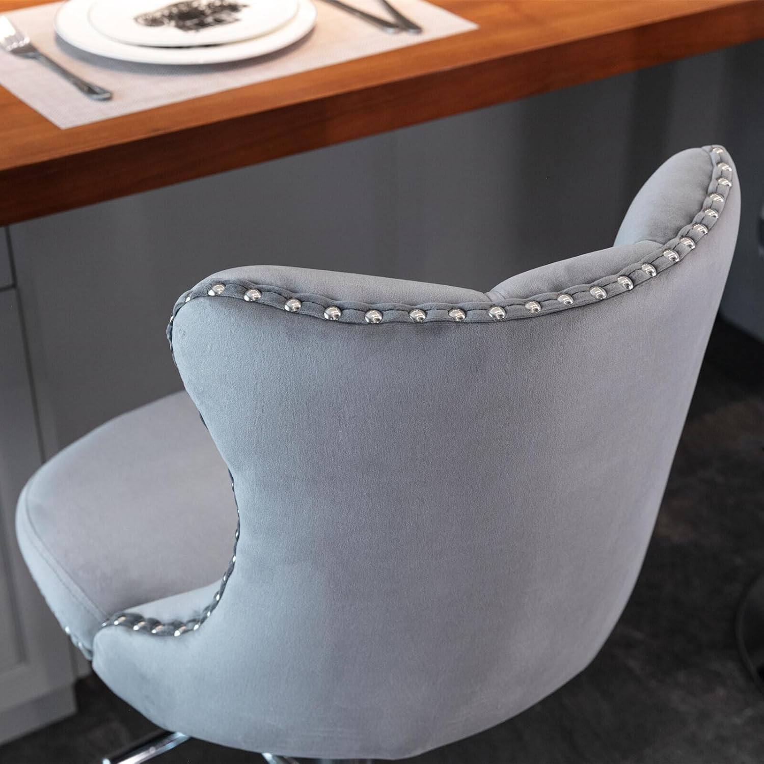 MODADA Silla de barra de altura ajustable, altura de mostrador, silla de taller de montaje simple, taburetes de bar giratorios de 360 grados, altura