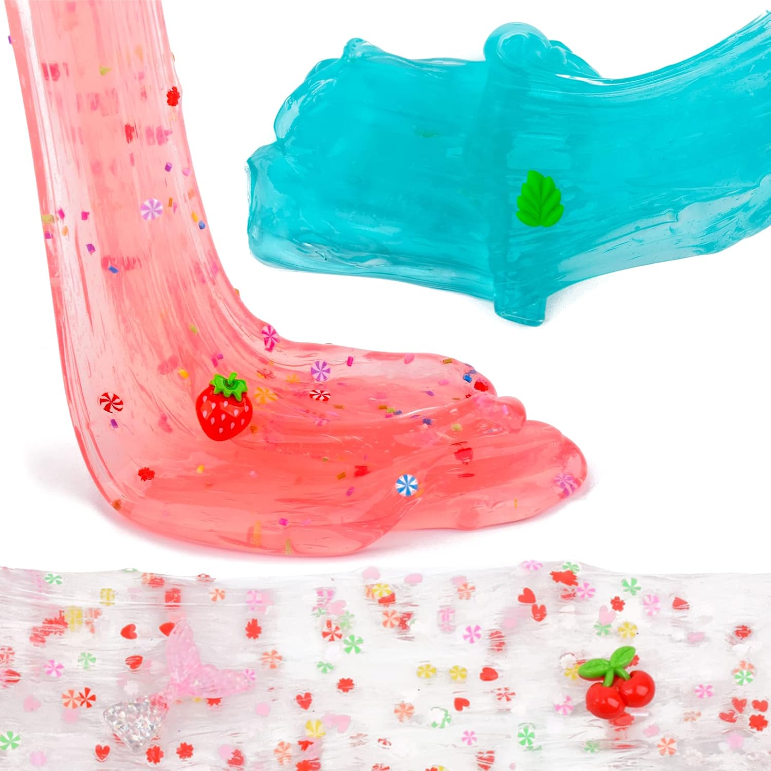 Paquete de 8 slime transparente, juego de limo transparente para niños, regalos de fiesta, juguetes de Navidad, paquete de limo transparente