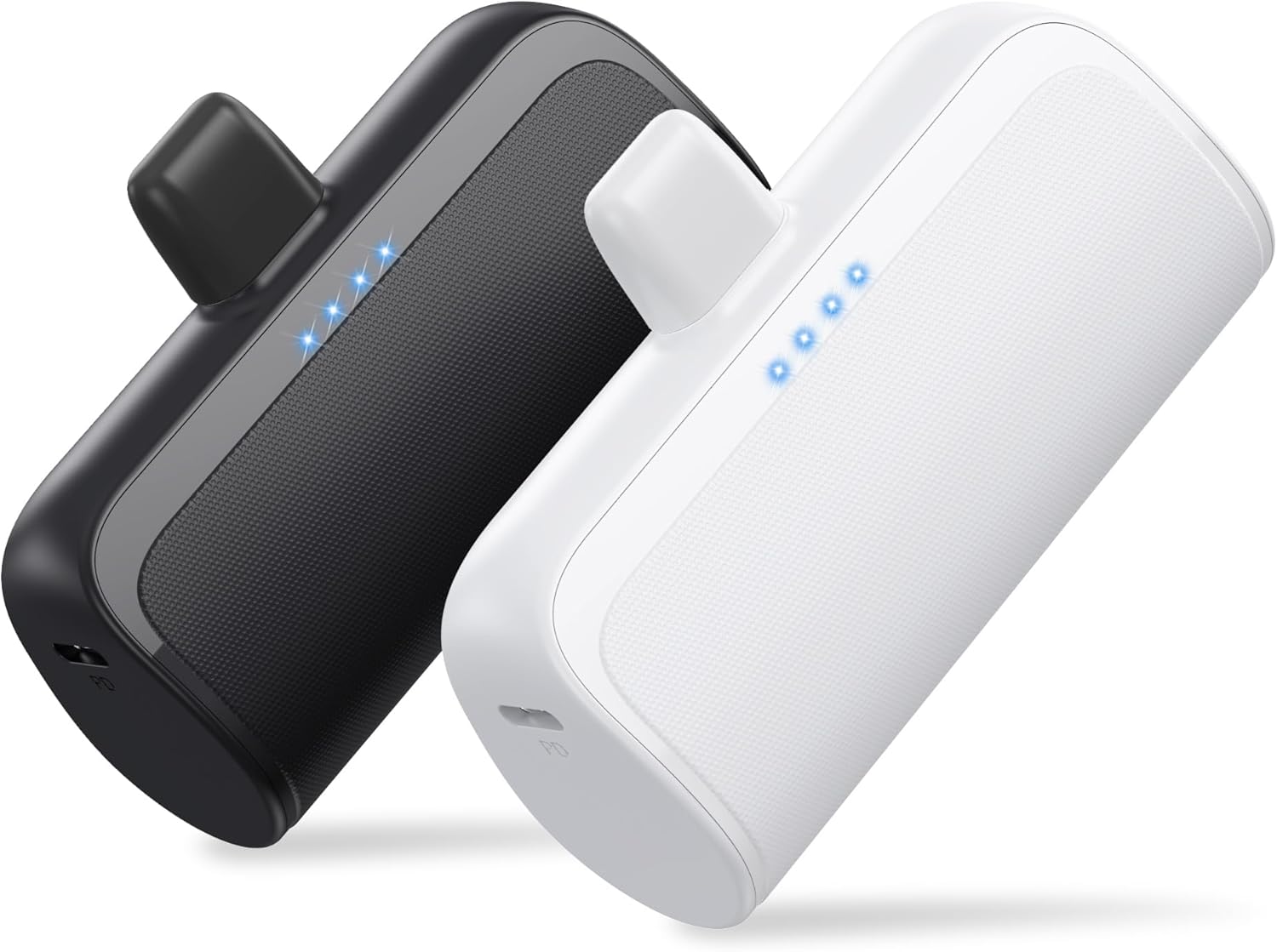 Paquete de 2 Cargador portátil para iPhone, mini banco de energía de 5200 mAh, 20 W PD de carga rápida, cargador de teléfono portátil compatible con