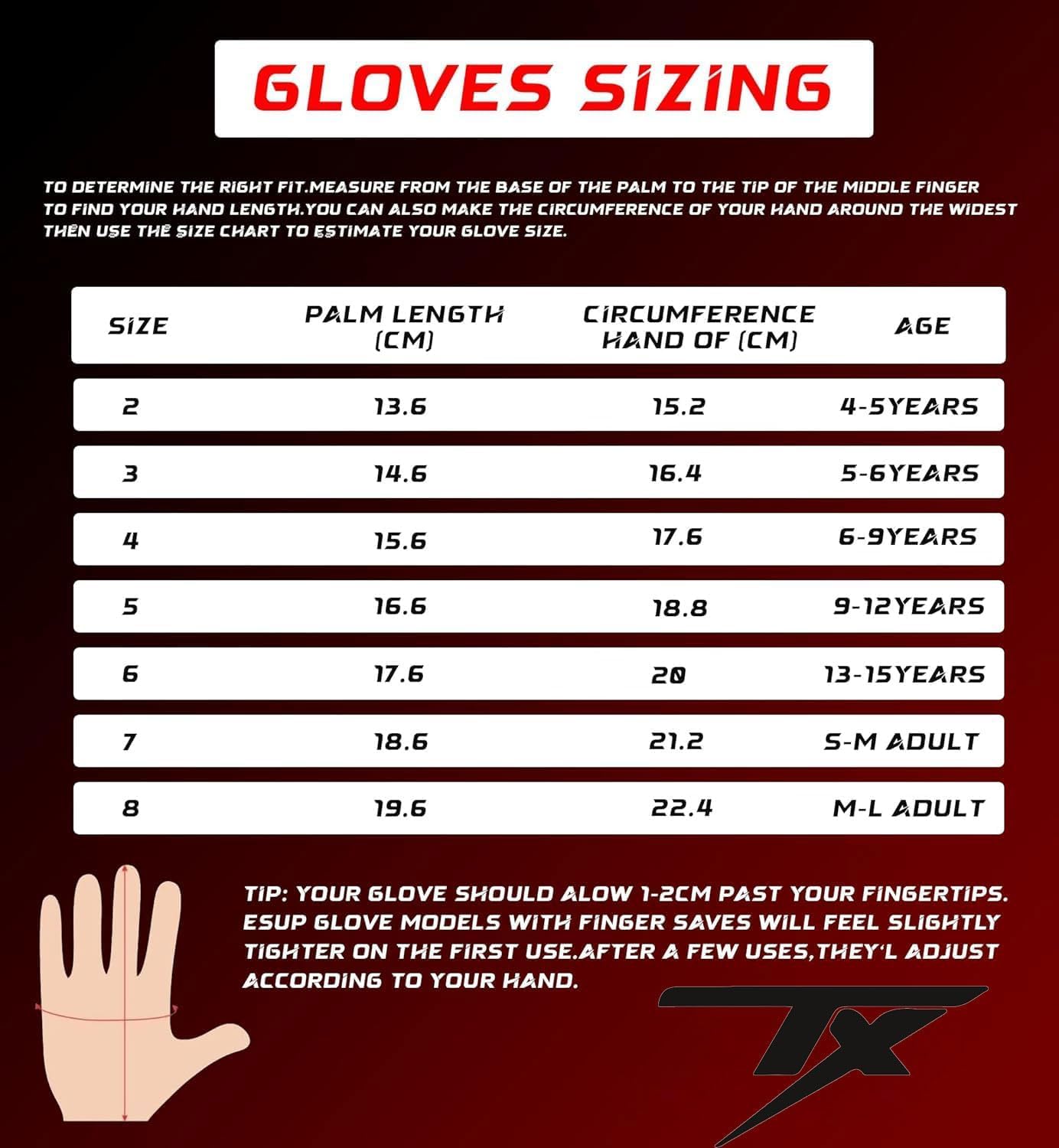 TACTIXXS Guantes de portero de fútbol para niños y jóvenes, guantes de portero de fútbol Funky antideslizantes de 0.157 in de látex con agarre fuerte