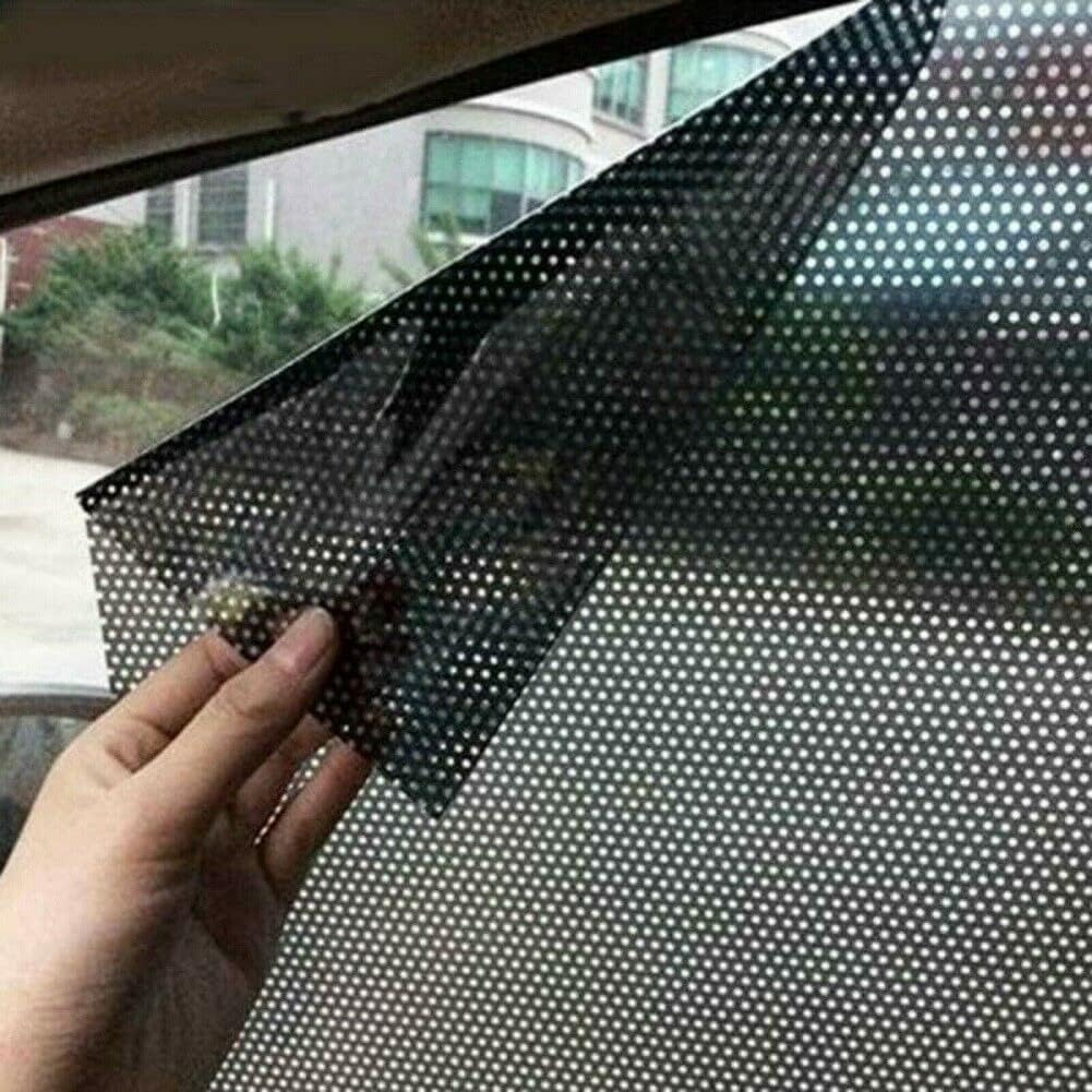 AOLI 2 unids coche parasol cubierta ventana trasera lateral bloqueo estático visera escudo pantalla negro