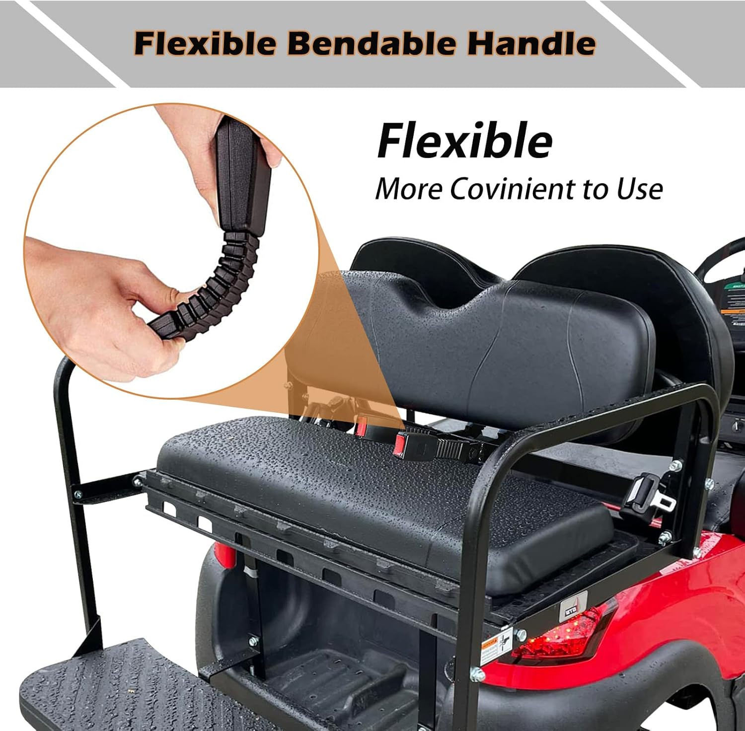 LEAPGOMAX Cinturones de seguridad universales retráctiles para carrito de golf EZGO TXT RXV, Yamaha, Club Car, UTV, ATV (2 juegos)