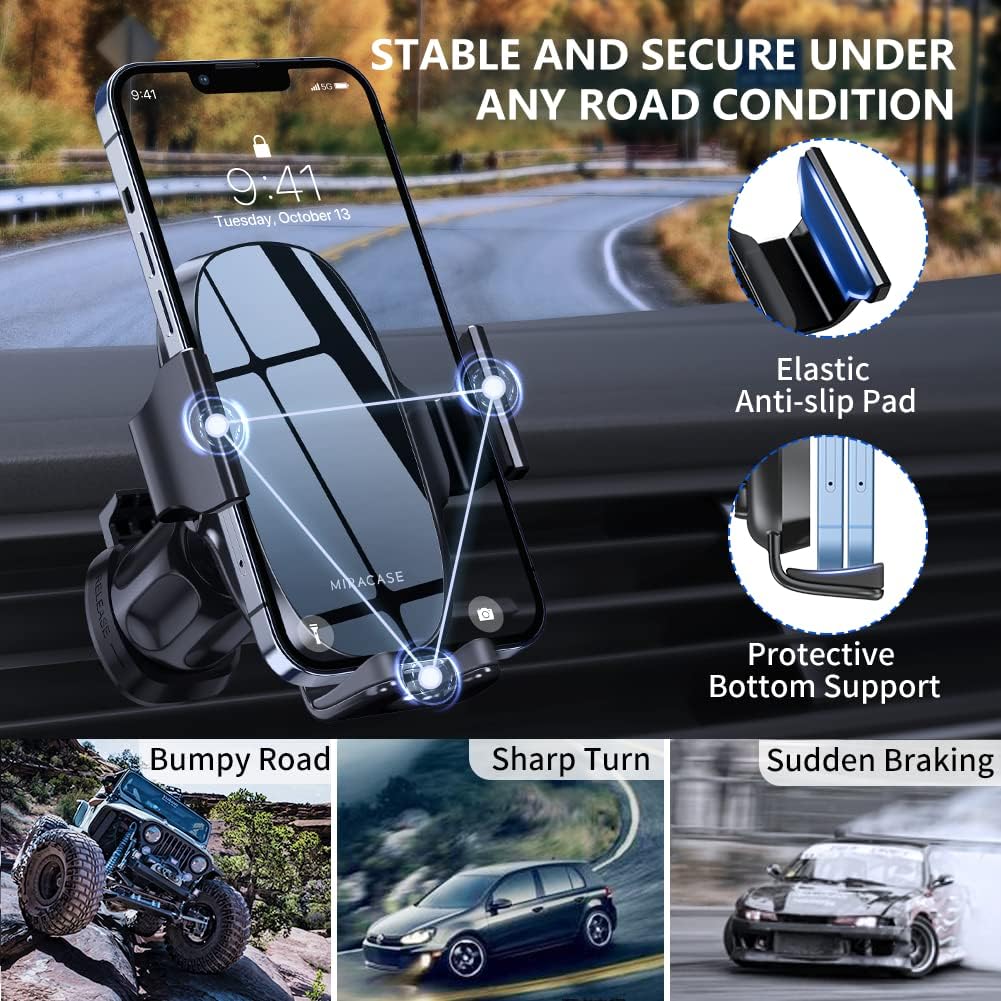 Miracase Soporte universal para teléfono para automóvil, soporte de teléfono para ventilación de aire, compatible con iPhone 14 Series14 Pro Max13