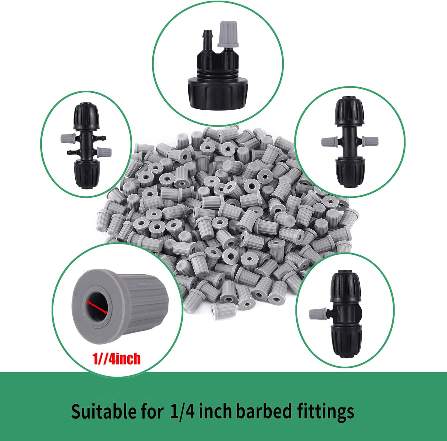 Juego de 40 accesorios de riego por goteo de 12 a 14 pulgadas para tubos de riego por goteo de 12 pulgadas de diámetro interior x 0.60 pulgadas –