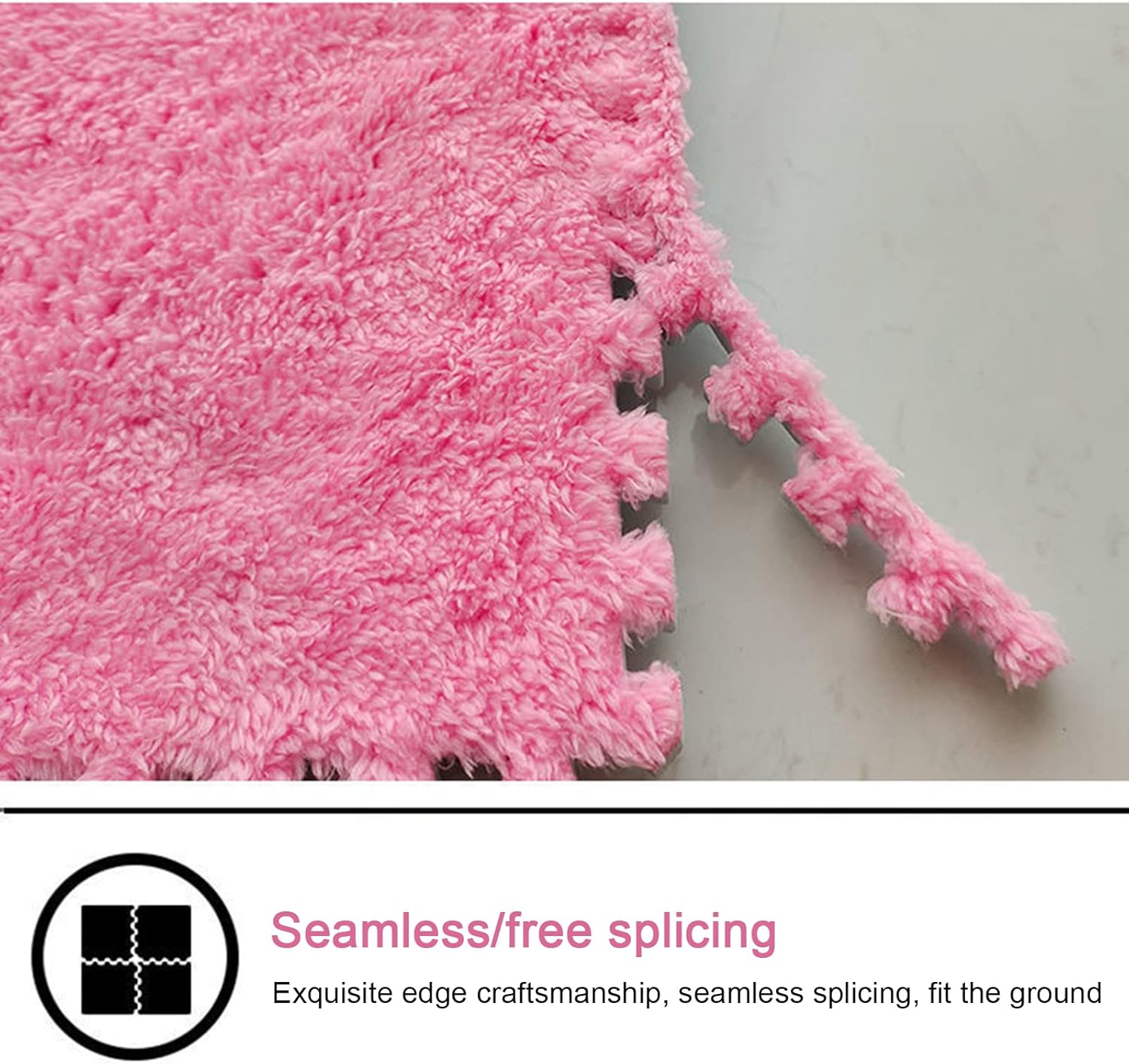 10 tapetes de espuma de rompecabezas de felpa, entrelazados, suaves y antideslizantes, tapete de espuma para gimnasio en casa, 12 x 12 pulgadas1 x 1