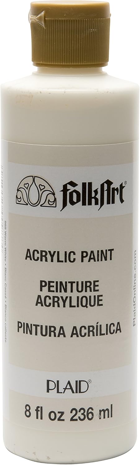 FolkArt Pintura acrílica en varios colores (8 onzas), blanco cálido