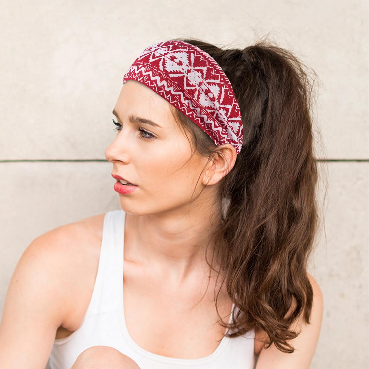 FULZTEY Diademas bohemias con estampado africano, bandas anchas para la cabeza, turbante elástico, con estampado floral, bandanas antideslizantes