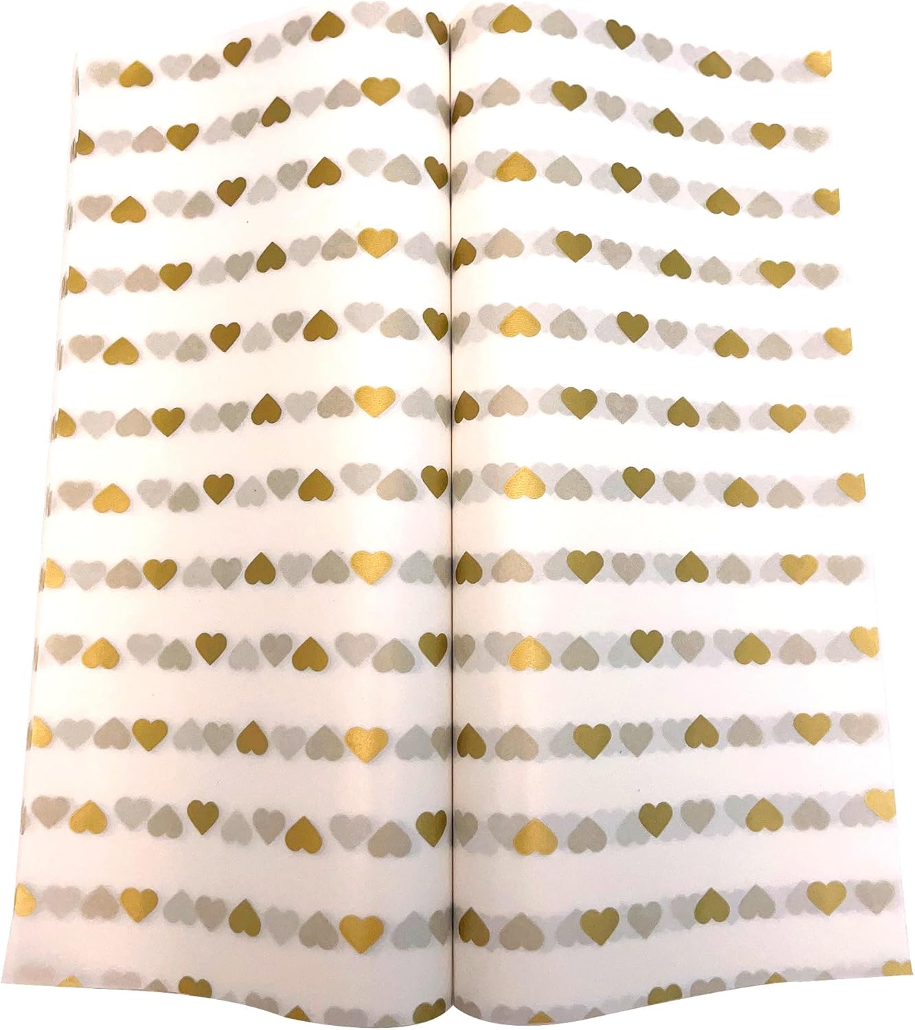 Suiwen 150 piezas de papel de cera de corazón dorado, papel de picnic para alimentos, papel de delicatessen a prueba de grasa, papel de hamburguesa