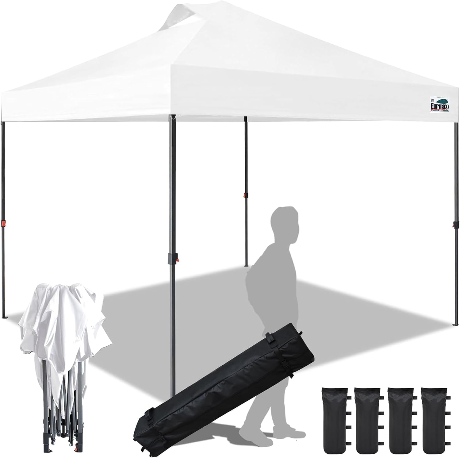 Eurmax Smart – Toldo desplegable de 10 x 10 pies para festivales al aire libre, portón trasero, eventos, tienda de artesanías toldo instantáneo con