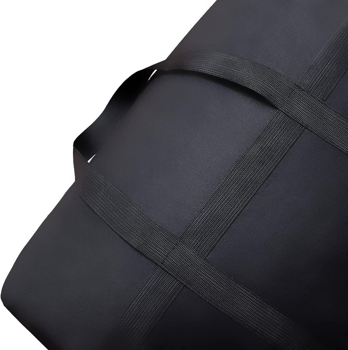 IWEIK Bolsas de almacenamiento multiusos extra grandes y resistentes, bolsas de lona para ahorrar espacio (120 litros, negro)