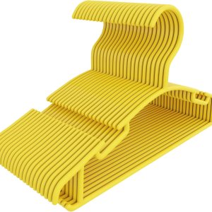 Perchas amarillas para niños, perchas de plástico para niños, perchas para guardería (amarillo, 100) Perchas amarillas para niños, perchas de plástico para niños, perchas para guardería (amarillo, 100)