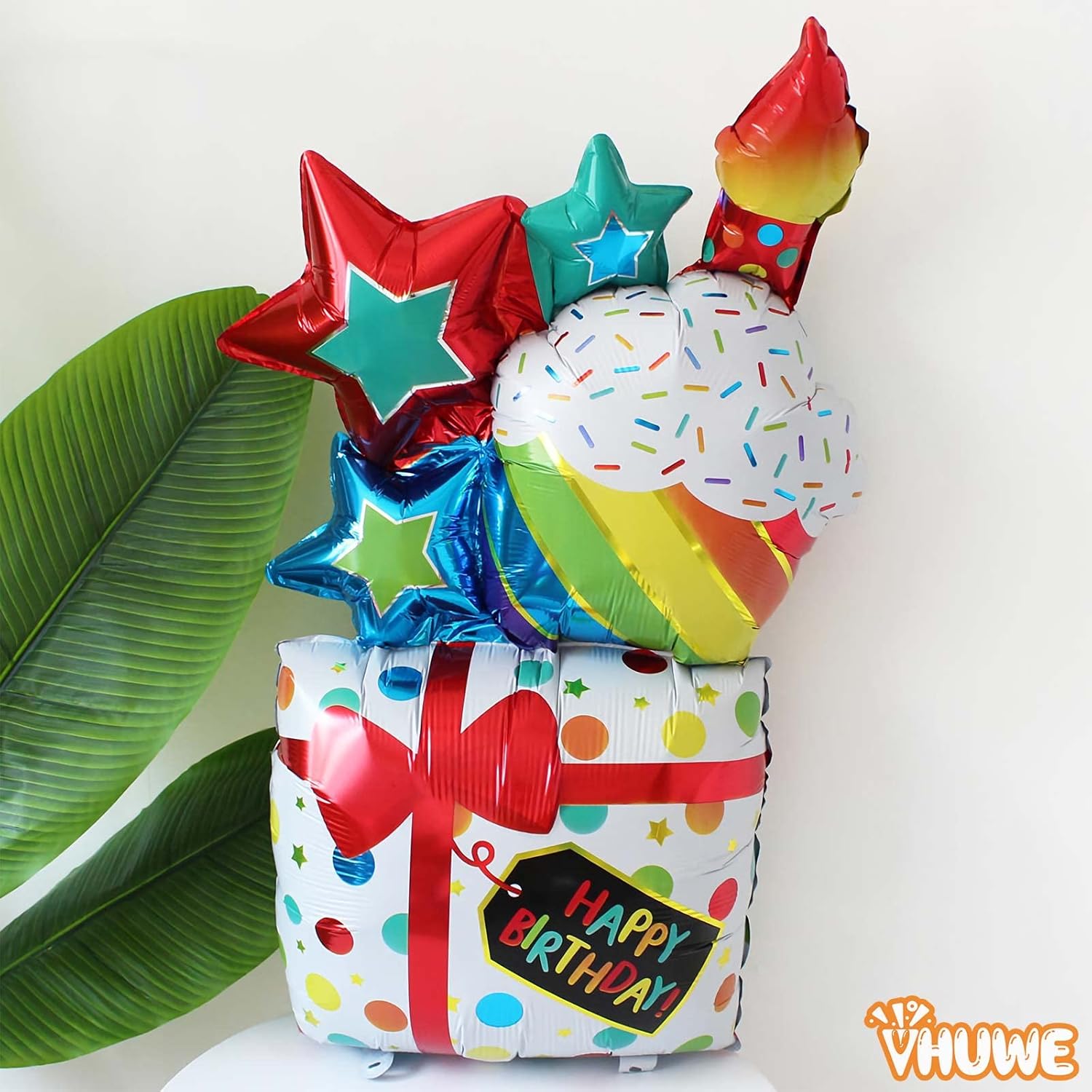 Globo de feliz cumpleaños, 3 globos impresos de feliz cumpleaños de 43 pulgadas, globo grueso grande de Mylar para fiesta de cumpleaños, suministros