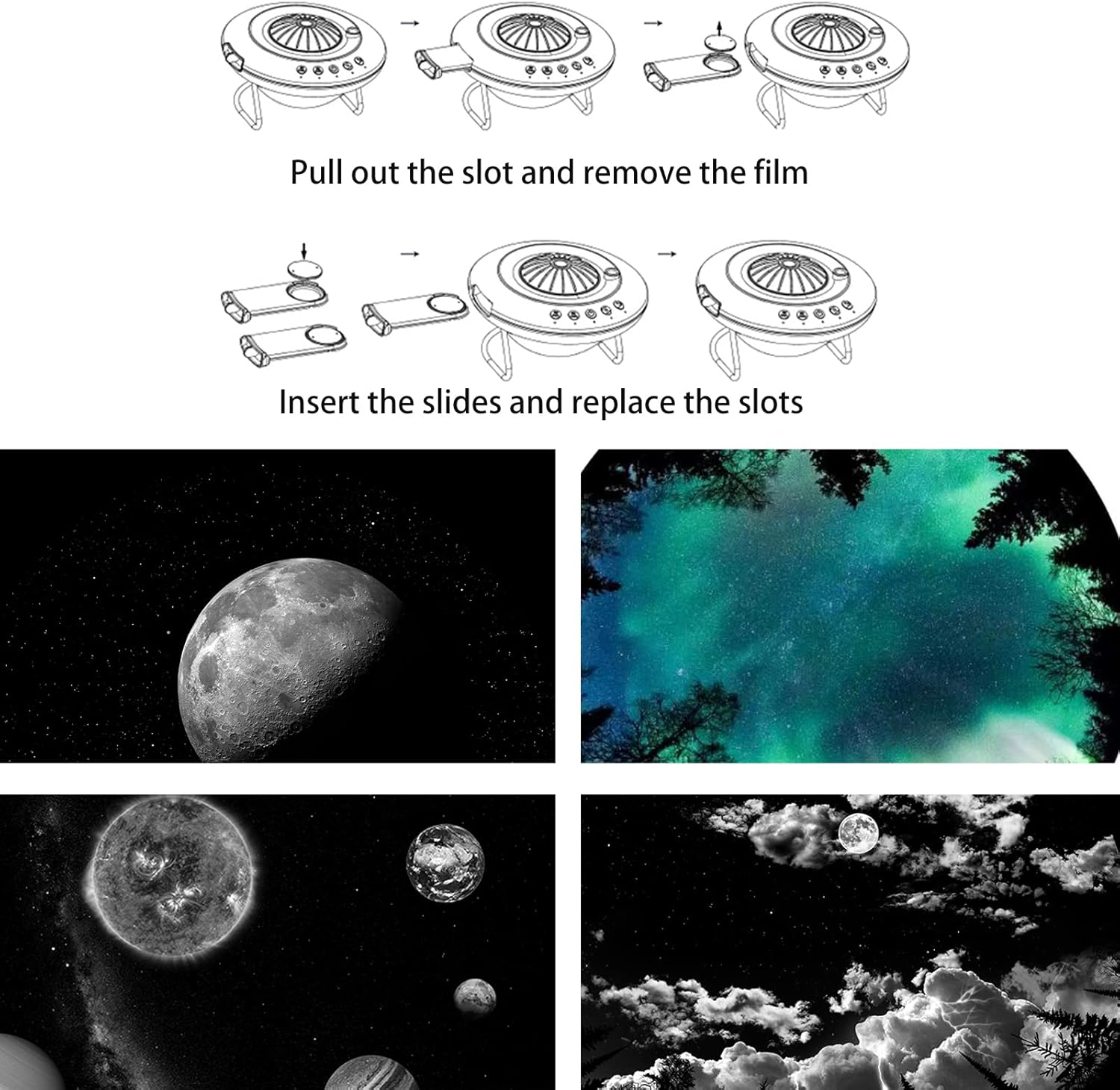 Upgraded Galaxy Projector Night Light,Realistic Star Projector, Super Clear Projector for Kids, Adult Bedrooms,Planetarium Outer Space Room for