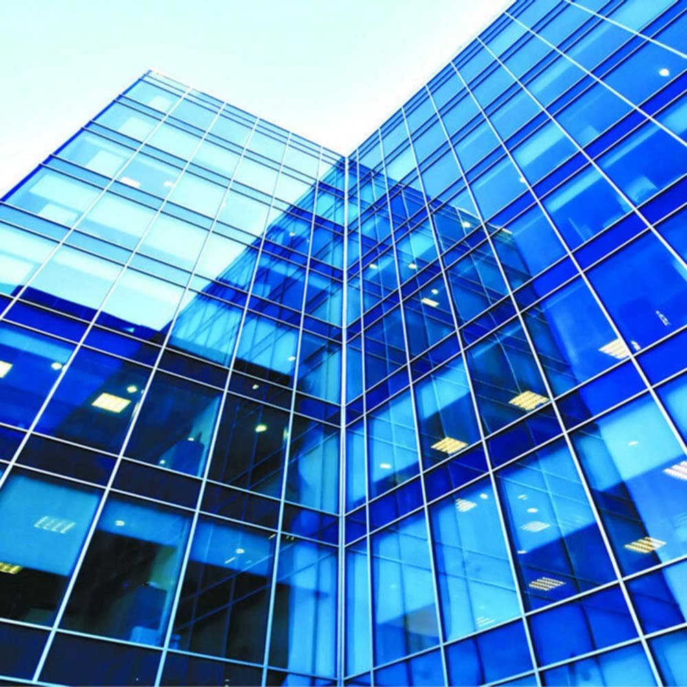 HOHOFILM Película decorativa transparente para ventana, color azul, tintado de vidrio, bloqueo solar, control de calor, tintado de ventana