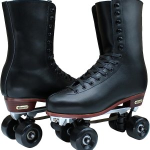 Chicago Skates Premium Lifestyle – Patines de piel y gamuza para hombre, color negro Chicago Skates Premium Lifestyle – Patines de piel y gamuza para hombre, color negro