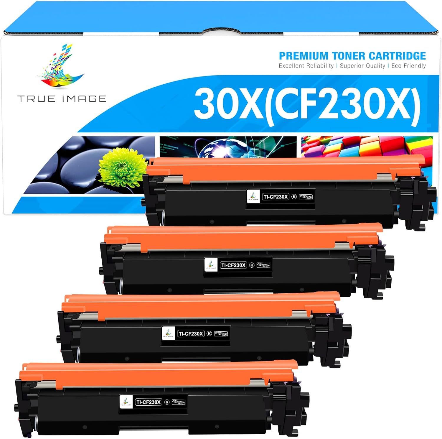 TRUE IMAGE Cartucho de tóner de repuesto compatible para HP 30X 30A CF230X CF230A para HP Laserjet Pro MFP M227fdw M203dw M227fdn M203dn M227sdn