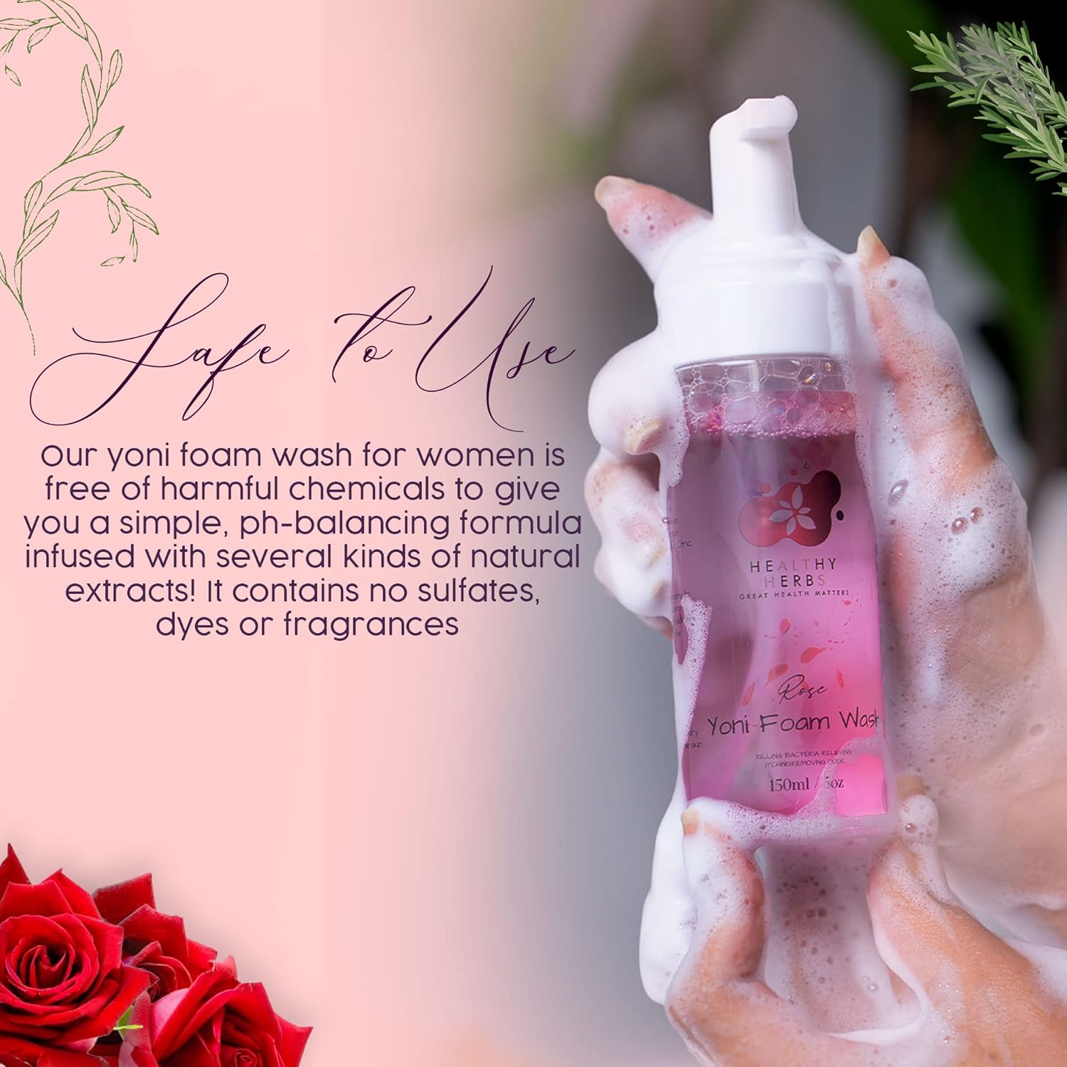 Yoni – Jabón de espuma femenina (5 onzas) para mujer, limpieza de olores, apoyo menstrual, restaura el equilibrio del PH, ayuda y alivia la picazón
