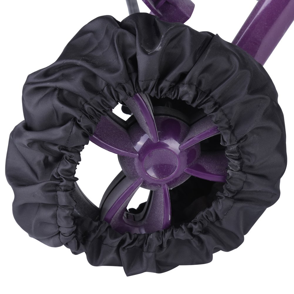 ViaGasaFamido Cubierta a prueba de polvo para cochecito, 4 unidsjuego de fundas de protección para ruedas de cochecito de bebé, accesorios negros a