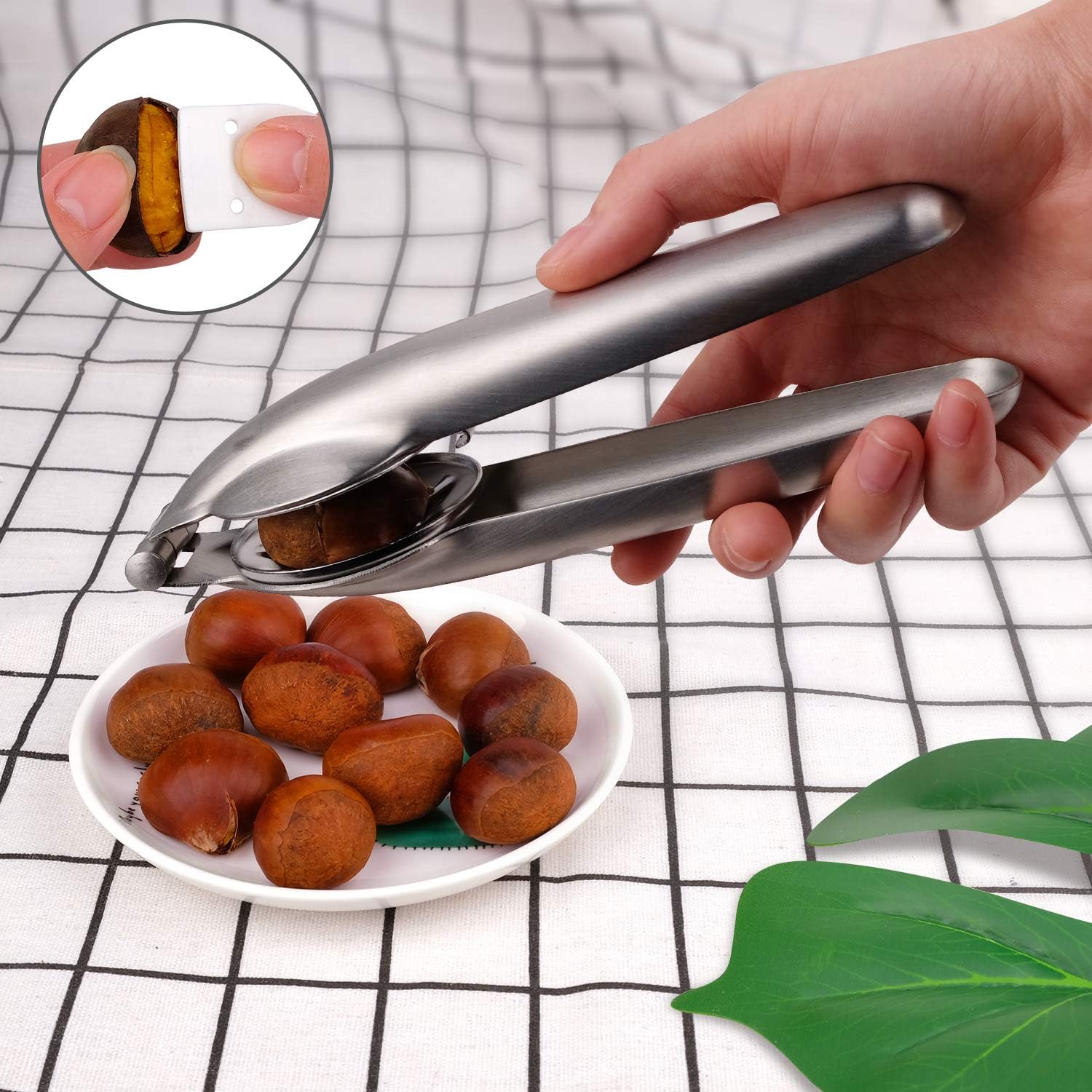 Anwenk – Juego de 2 pinzas de cascanueces de Anwenk para pelar nueces, nuez y nuez, abridor de alicates de acero inoxidable 304, herramientas de
