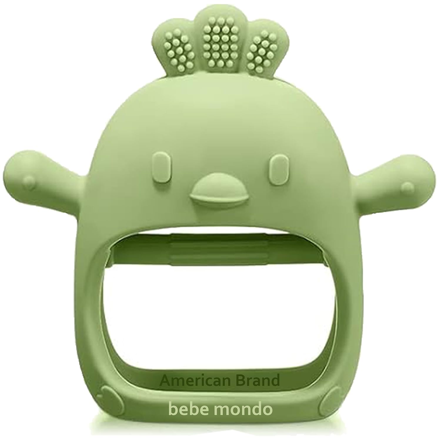 Bebe Never Drop – Juguetes de dentición para bebés de 0 a 6 meses, juguetes masticables para aliviar la dentición, chupete de mano de silicona para