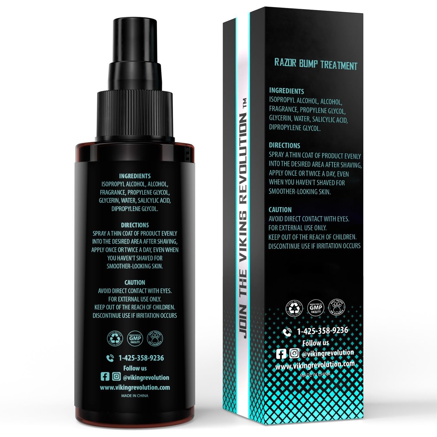 Viking Revolution Tratamiento de protuberancias de afeitar para hombres, depilación encarnada, suero para después del afeitado para hombres, suero