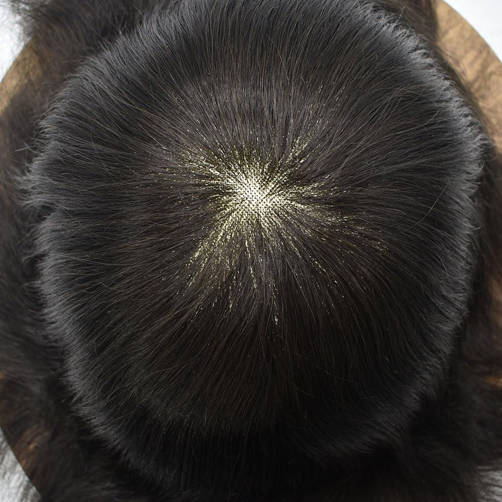 Sistema de cabello humano tipo tupé para hombre, encaje suizo para hombres, piezas de cabello para hombres, extensiones de pelo para hombre,
