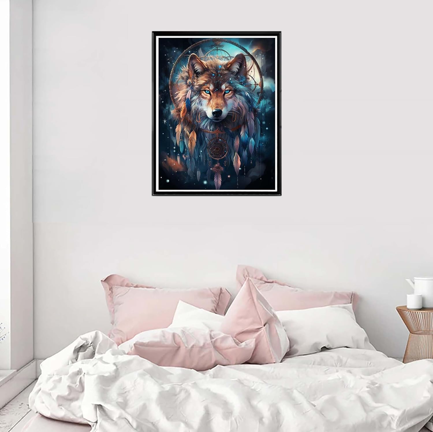 Cuneai – Pintura de diamante 5D para bricolaje, atrapasueños, pintura con diamantes, arte de lobos, bordado de cristal, punto de cruz, taladro