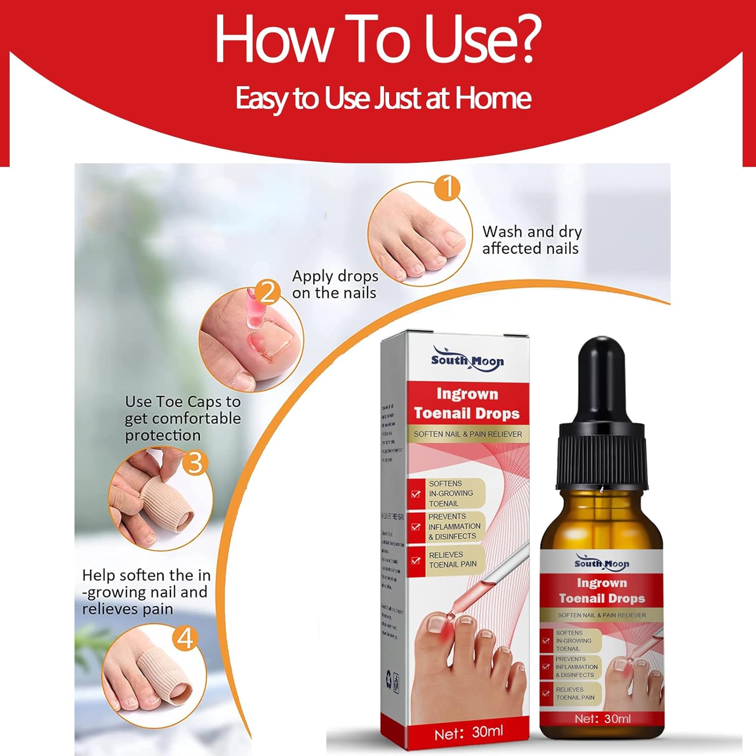 Uñas encarnadas Tr-e a t-me-nt-30ML1 fl oz encarnadas para uñas encarnadas, kit R-e-mo-val para uñas encarnadas para un fácil recorte, herramientas