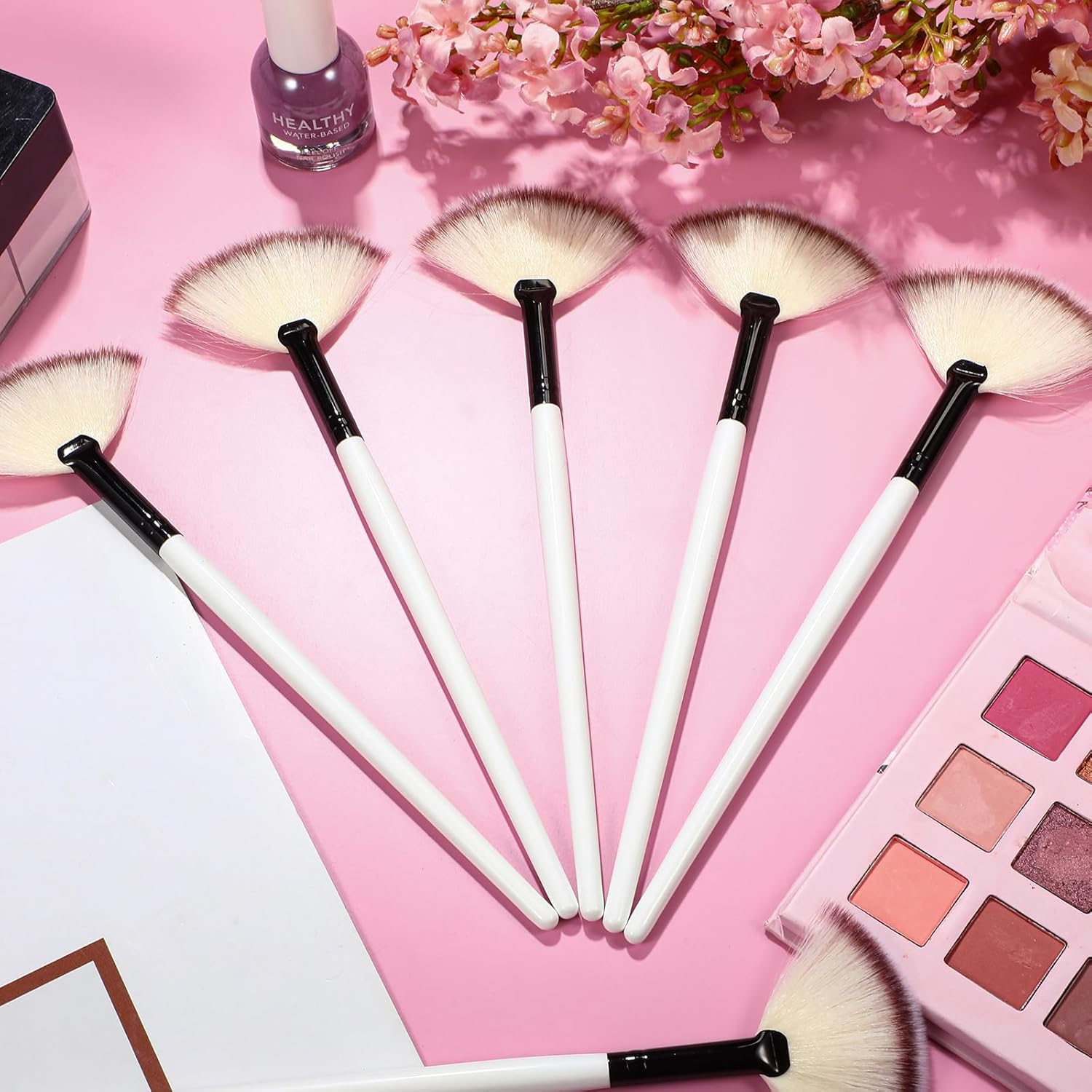 Ziliny 12 piezas de cepillo facial suave para colorete, cepillo de maquillaje, aplicador de ácido, herramientas cosméticas multiuso para máscara de