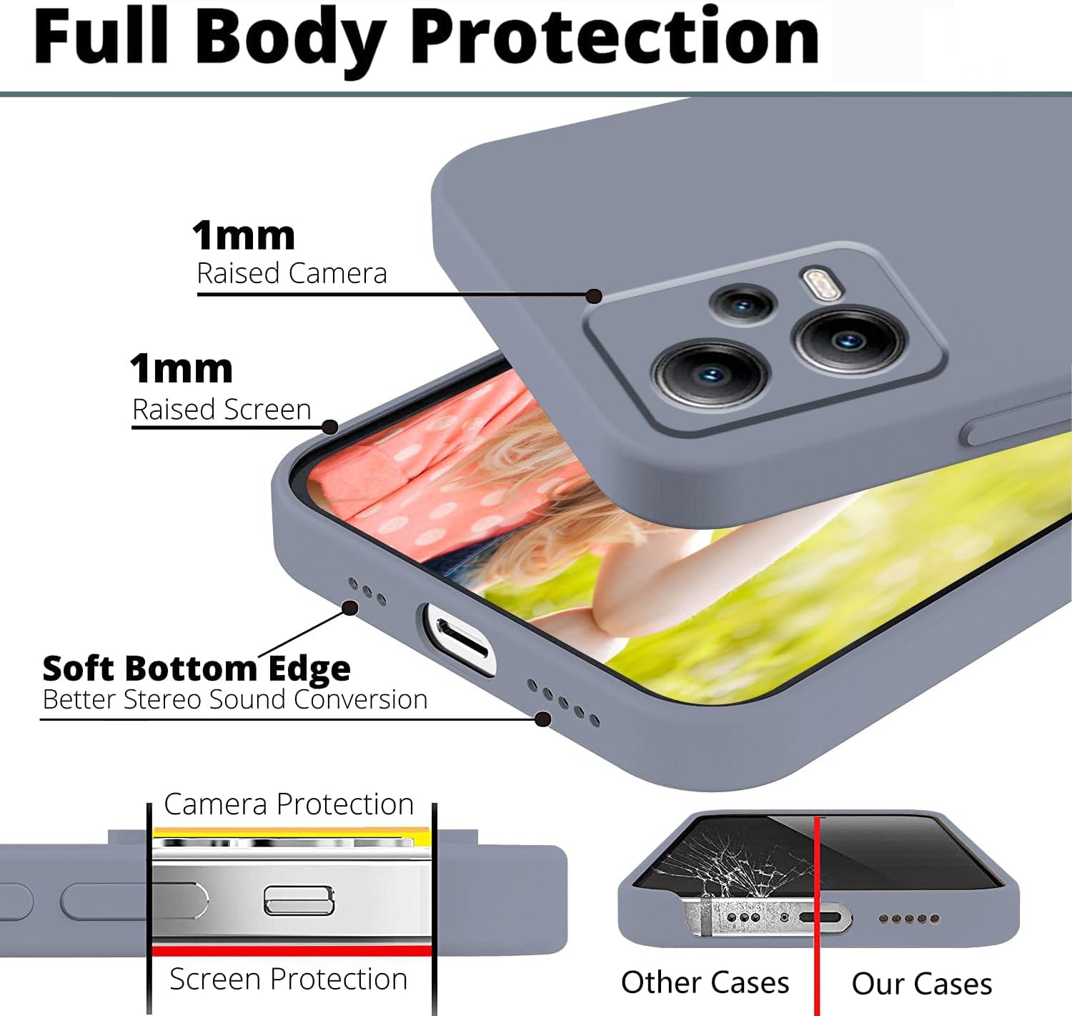 Compatible con Redmi Note 12 Pro Plus Funda de silicona líquida verde oscuro, suave al tacto Xiaomi Redmi Note 12 Pro Plus Funda de silicona delgada