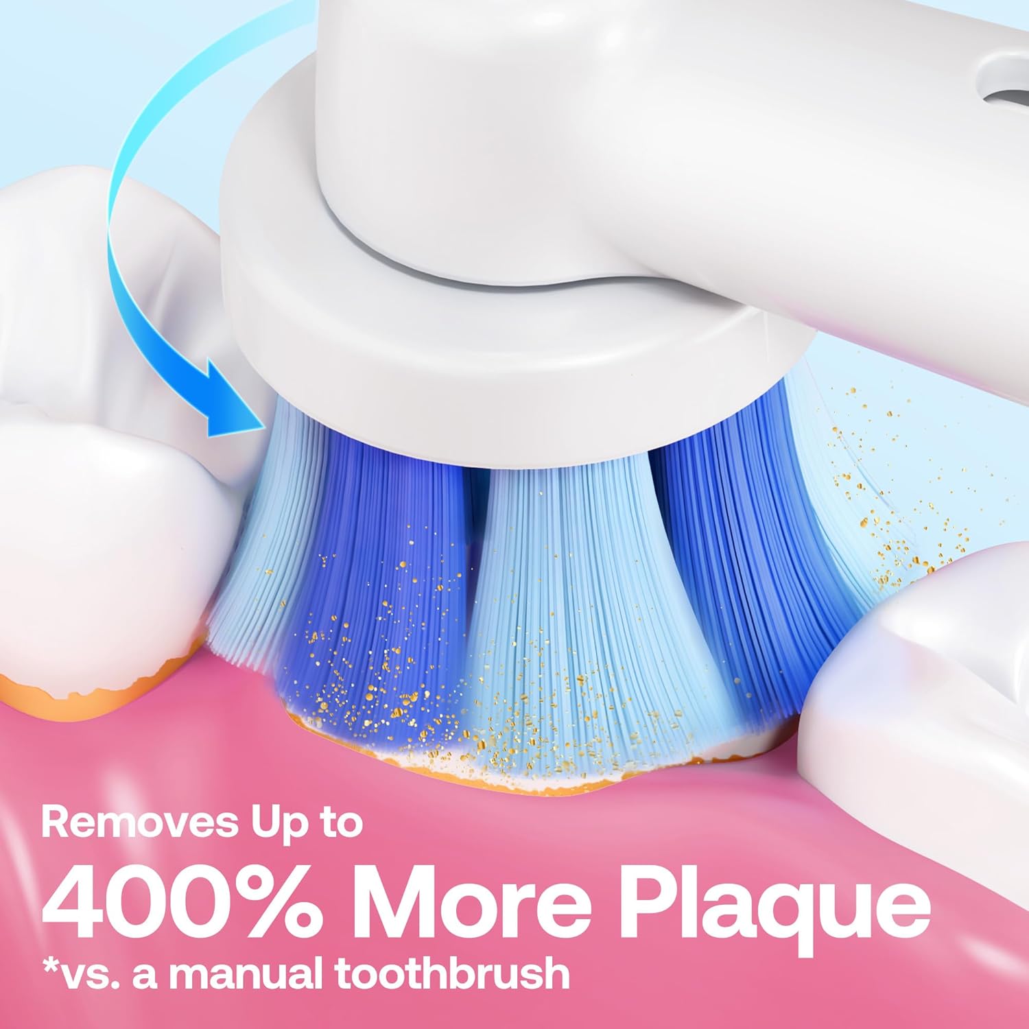 Bitvae Paquete de cepillos de dientes eléctricos ultrasónicos y giratorios para adultos y niños, cepillos de dientes recargables sónicos aceptados